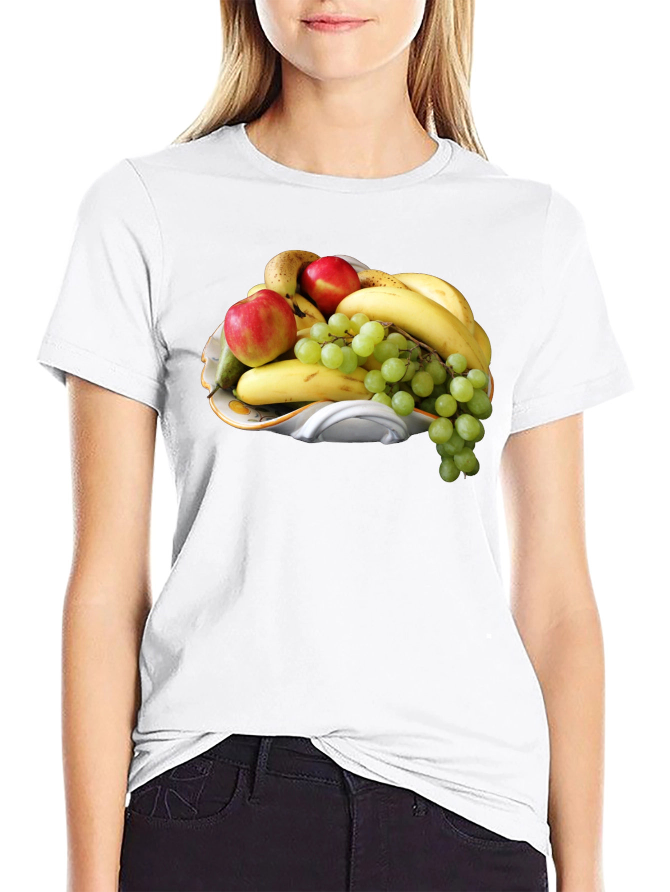 Black Fruit Platter Graphic Tee - Stylish & Unique! view 9