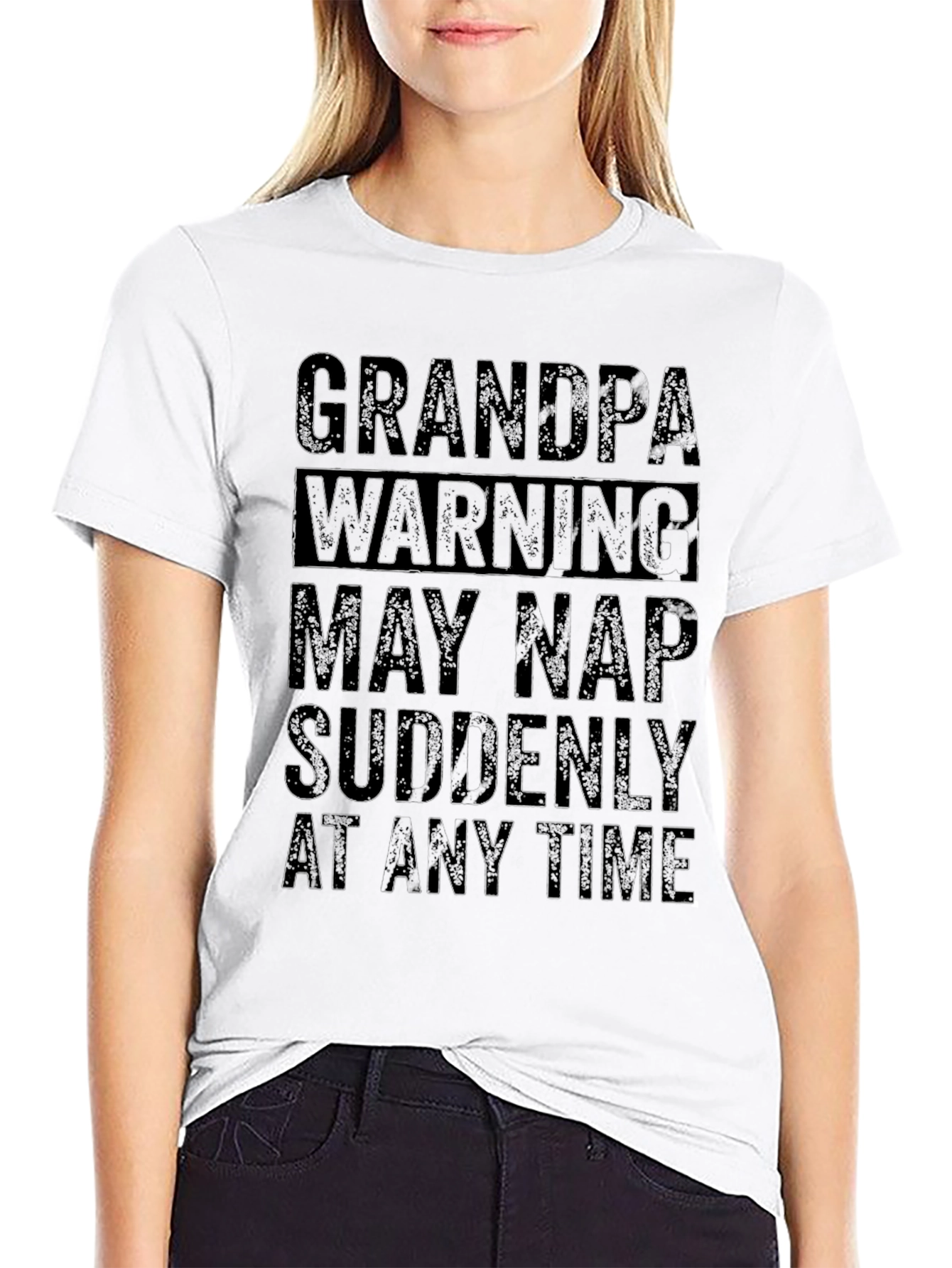 Black Grandpa Warning T-Shirt - Funny Nap Time Tee view 9
