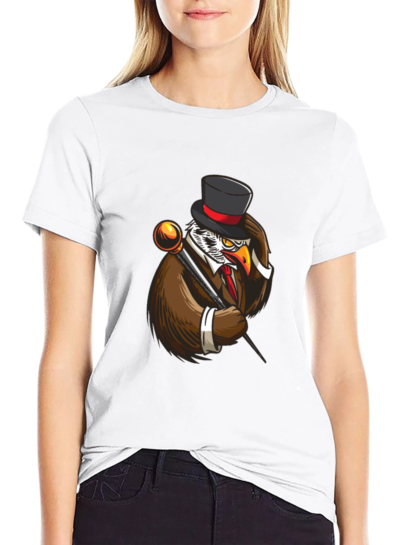 Black Dapper Owl T-Shirt - Unique Graphic Tee view 9