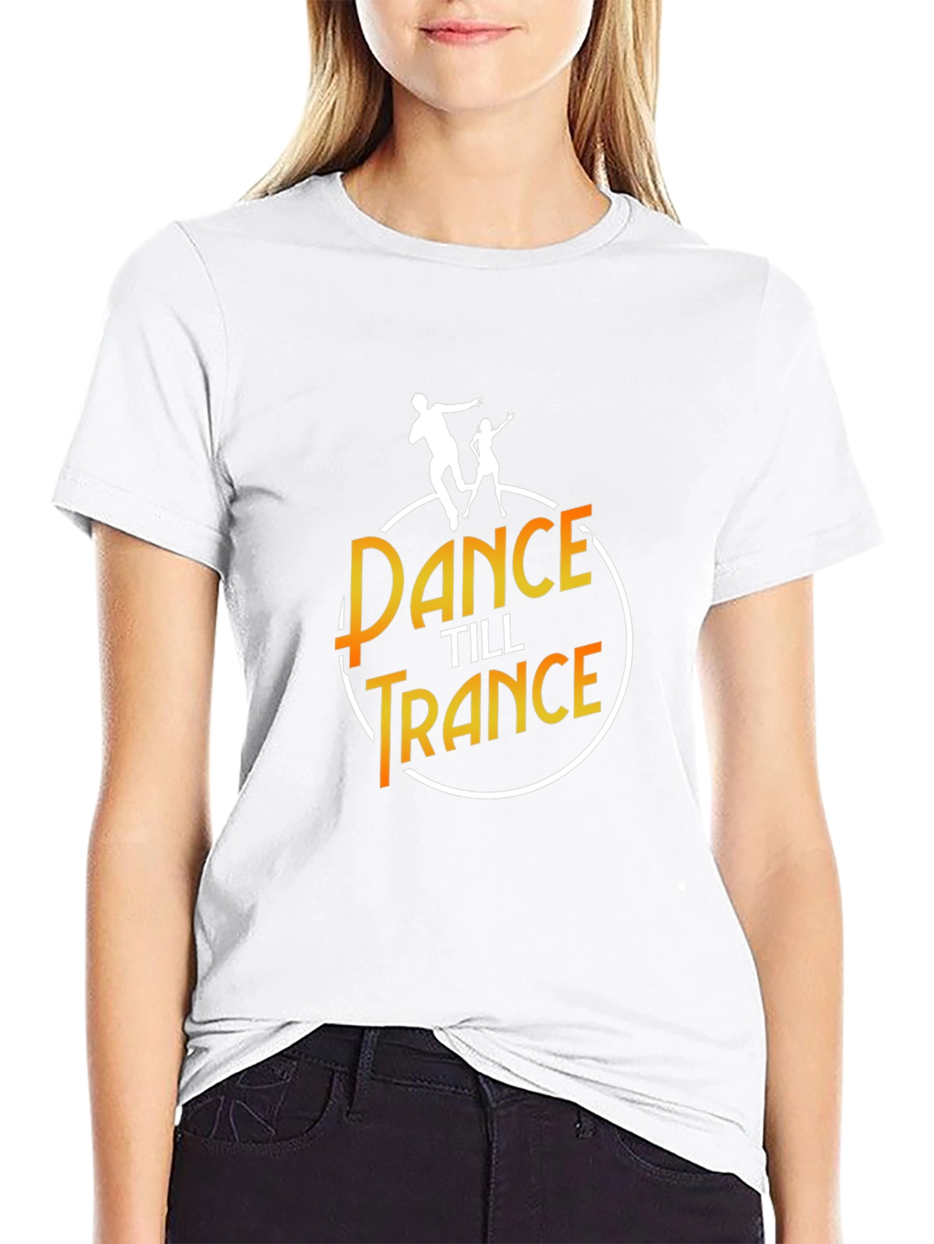 Black Dance Till Trance Graphic Tee - Black view 9