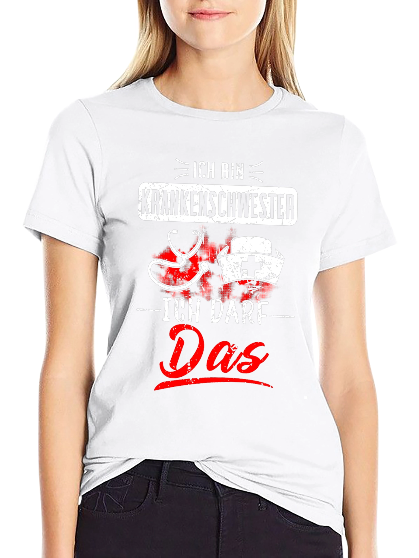 Black Ich Bin Krankenschwester T-Shirt - Nurse Tee view 9