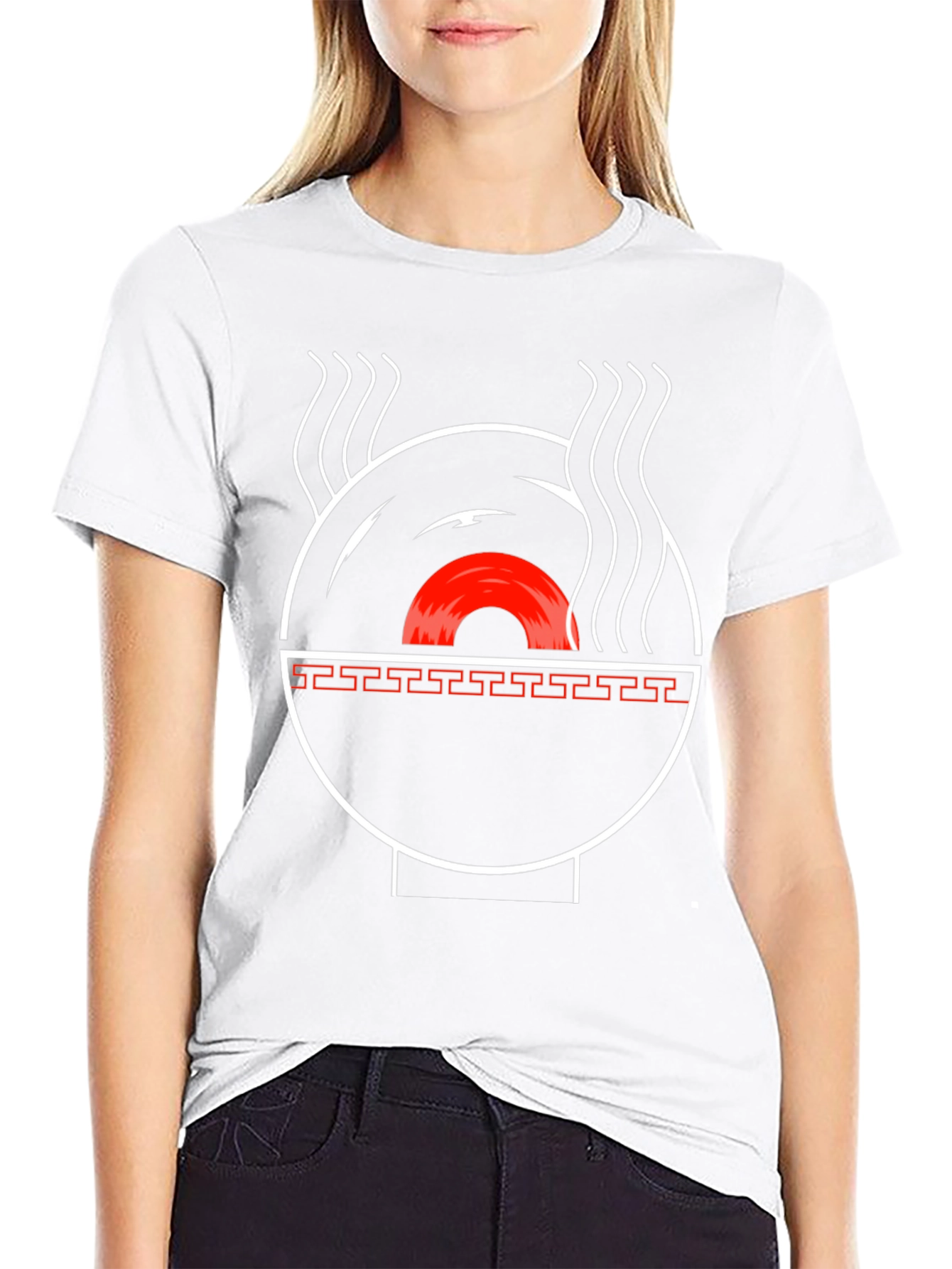 Black Ramen Vinyl Record Graphic Tee - Music Lover T-Shirt view 9