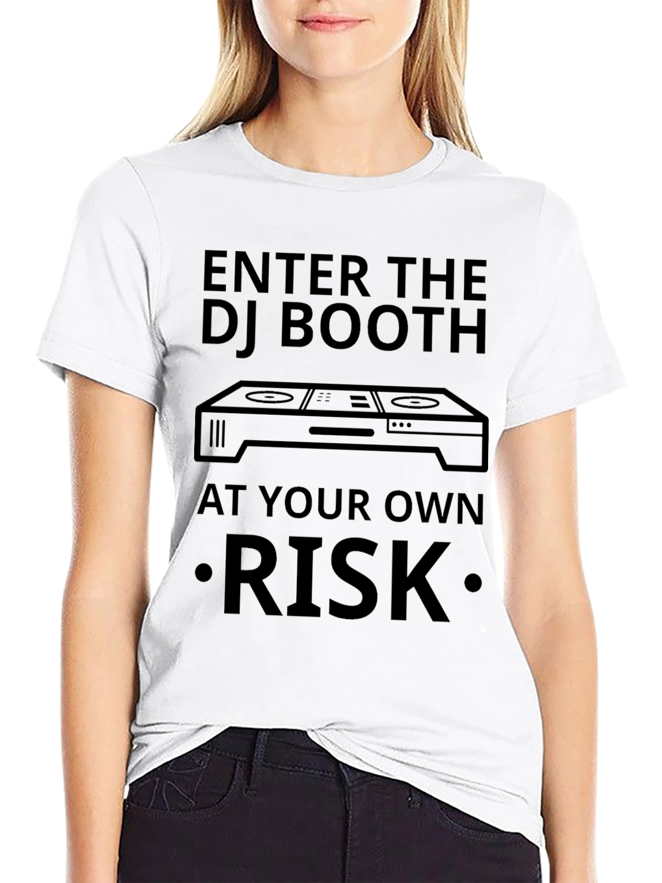 Black Enter the DJ Booth Risk T-Shirt view 9