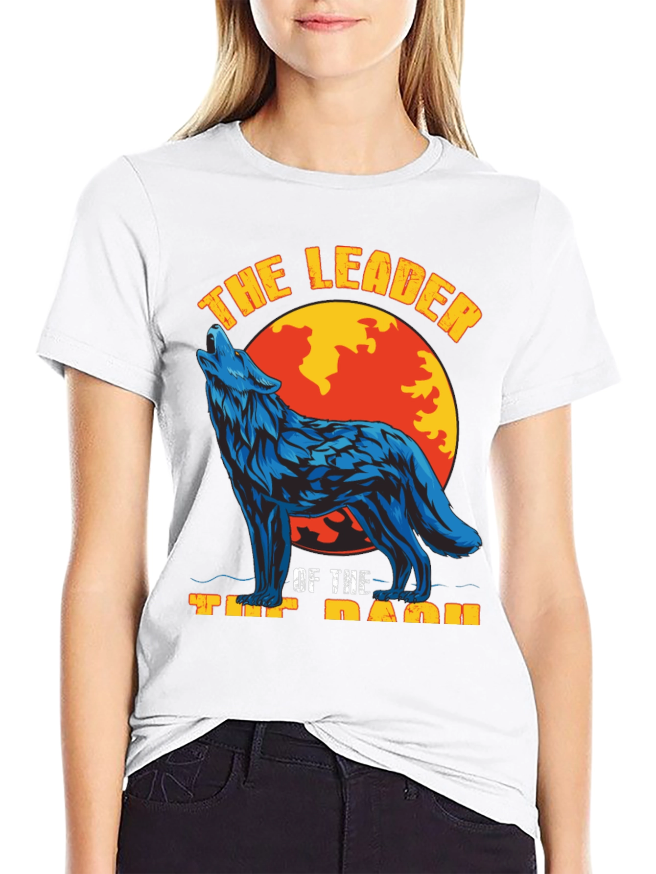 Black Wolf Pack Leader Graphic Tee view 9