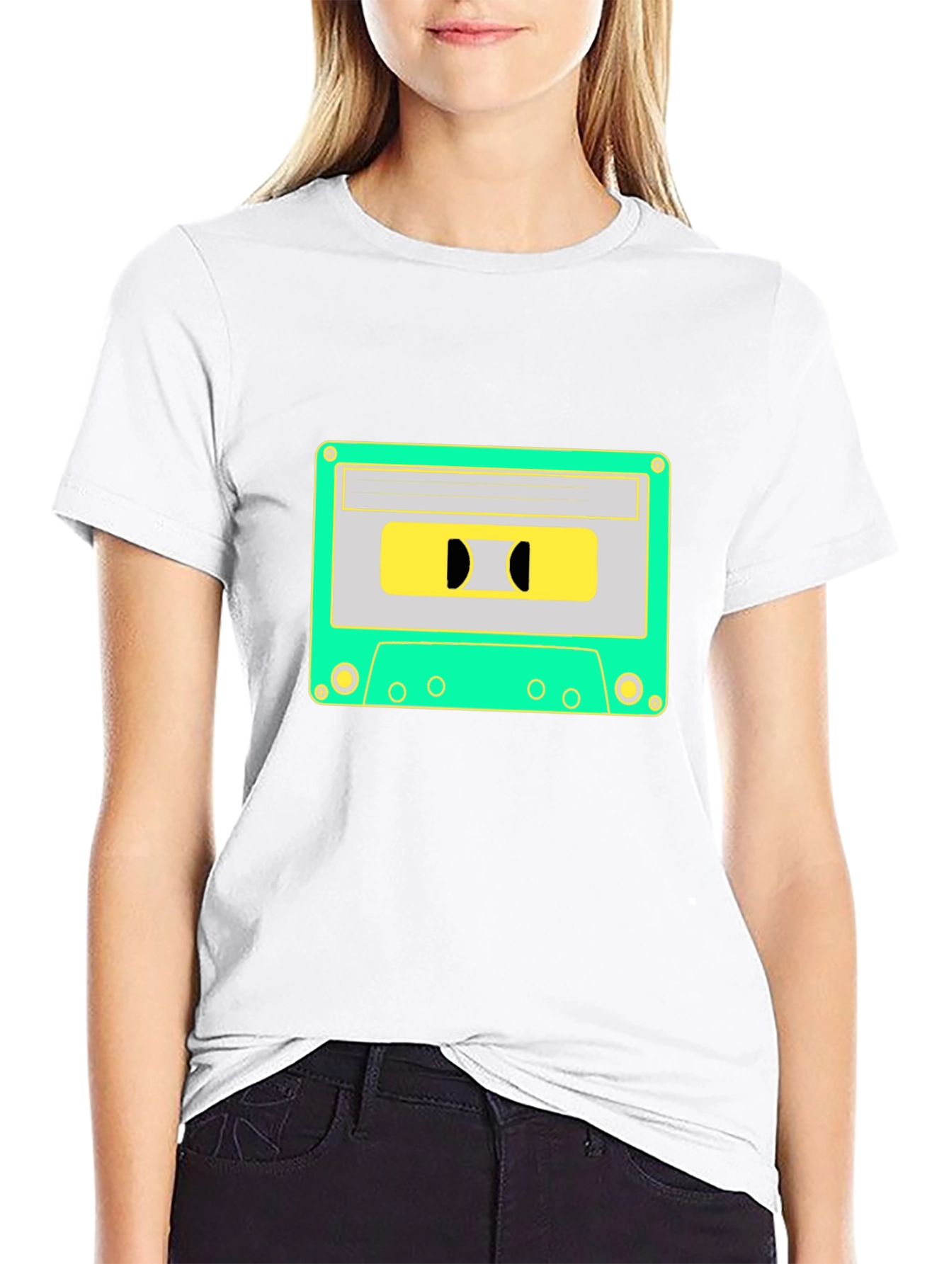 Black Retro Cassette Tape Graphic Tee - Black view 9