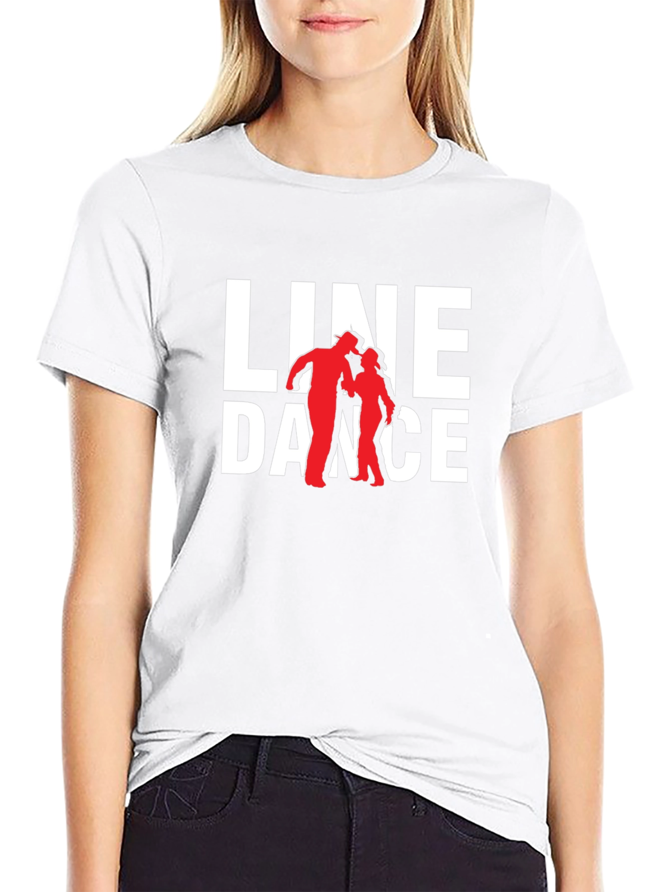 Black Line Dance Graphic Tee - Western Style T-Shirt view 9