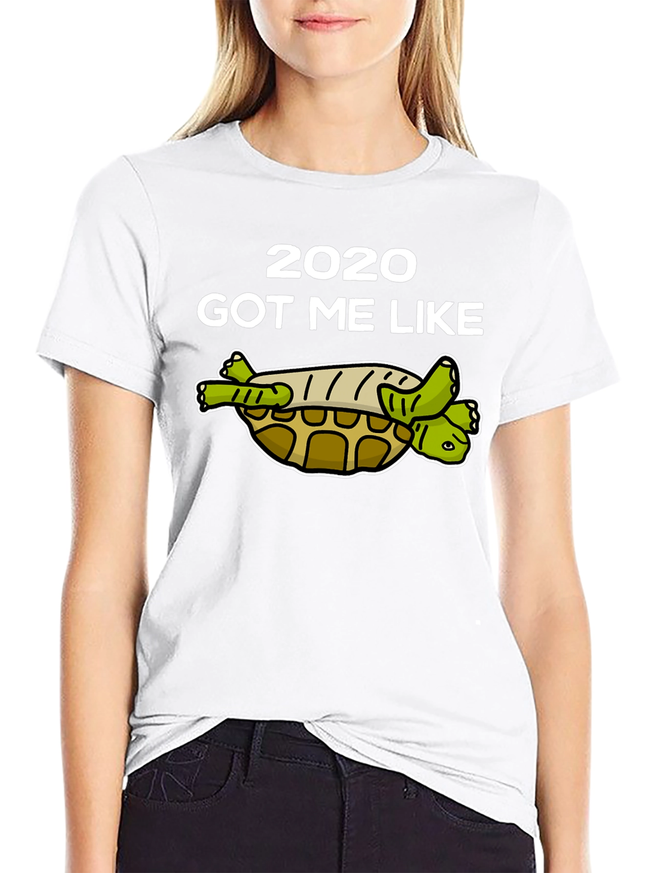 Black 2020 Got Me Like Turtle T-Shirt view 9