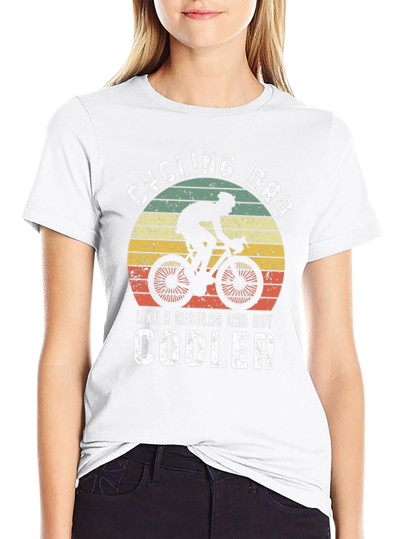 Black Cycling Dad T-Shirt - Like a Regular Dad But Cooler view 9