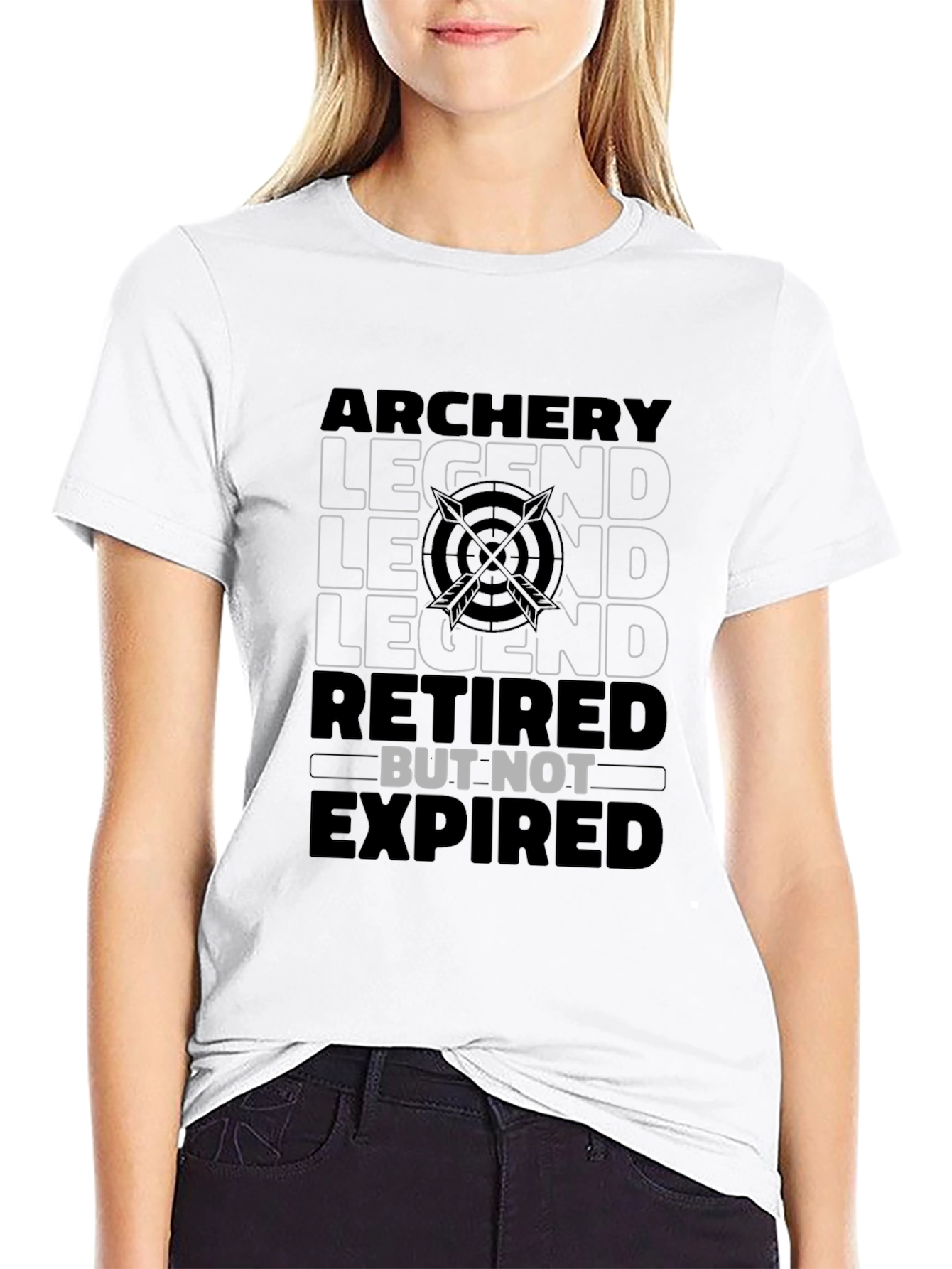 Black Archery Legend Graphic Tee - Retired But Not Expired Shirt view 9