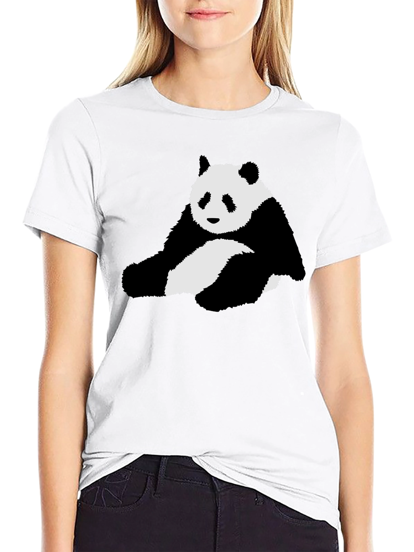 Black Panda Graphic Black T-Shirt view 9