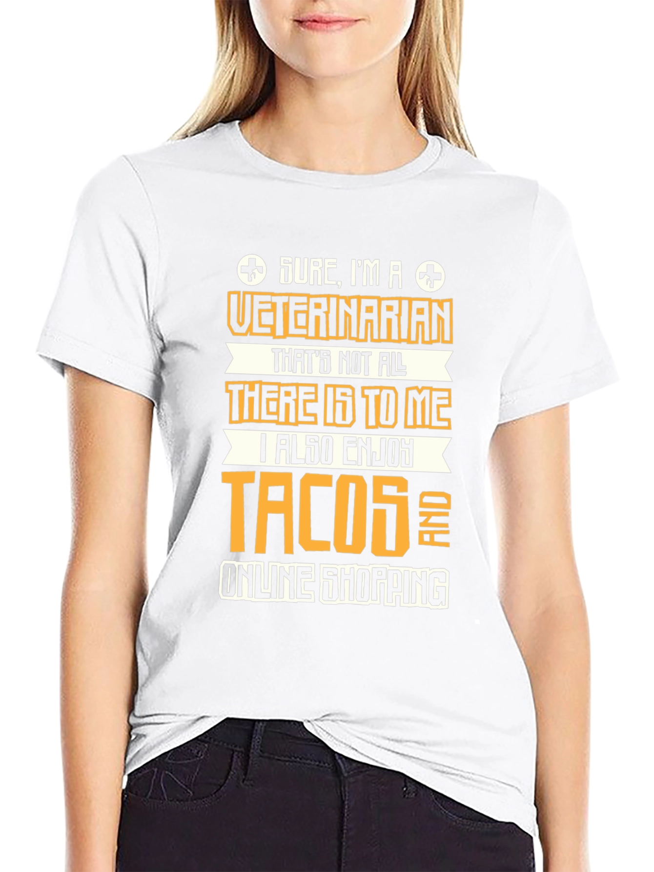 Black Veterinarian Tacos & Online Shopping T-Shirt view 9