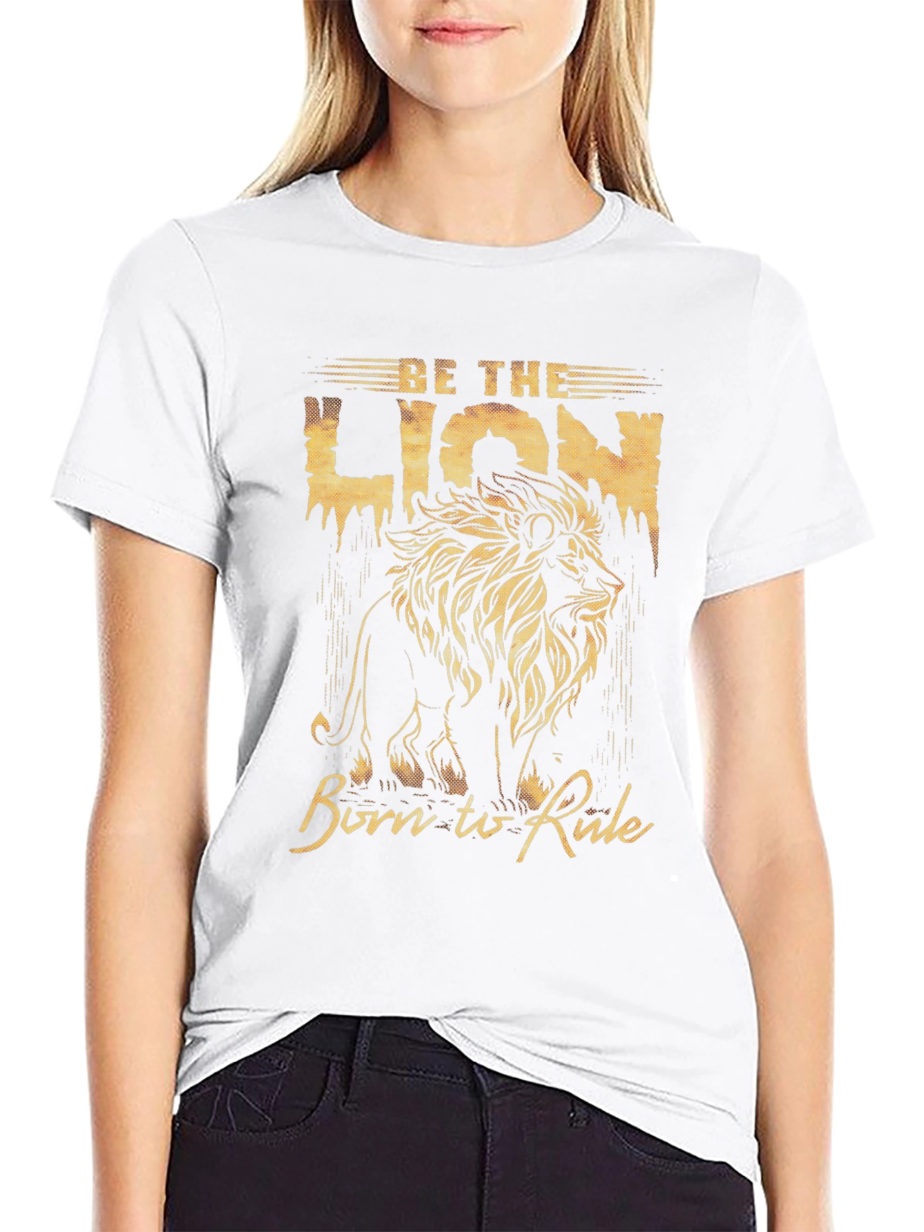 Black Be The Lion Black Graphic Tee view 9