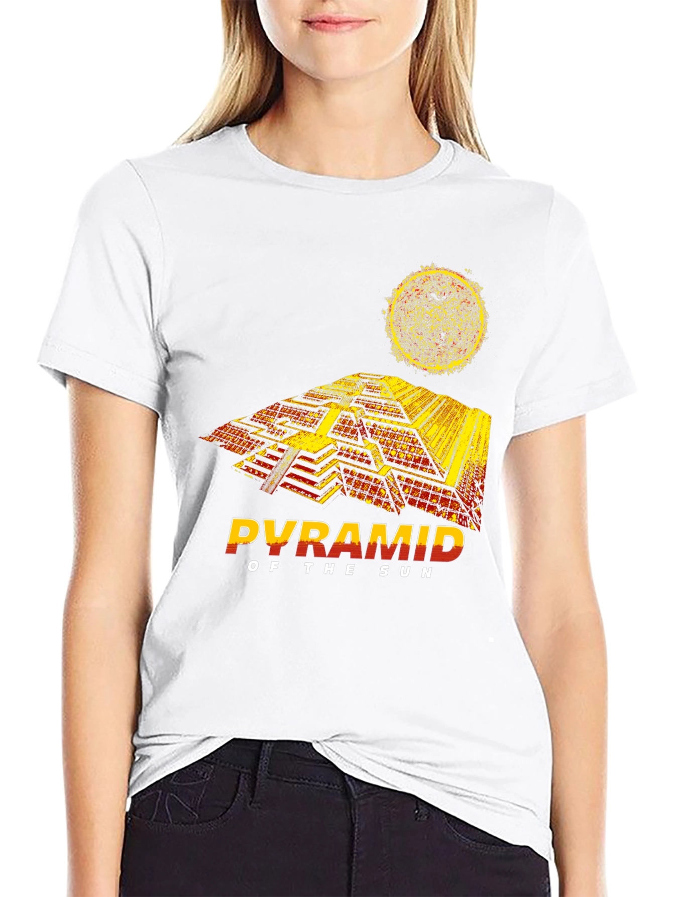 Black Pyramid of The Sun Graphic T-Shirt view 9