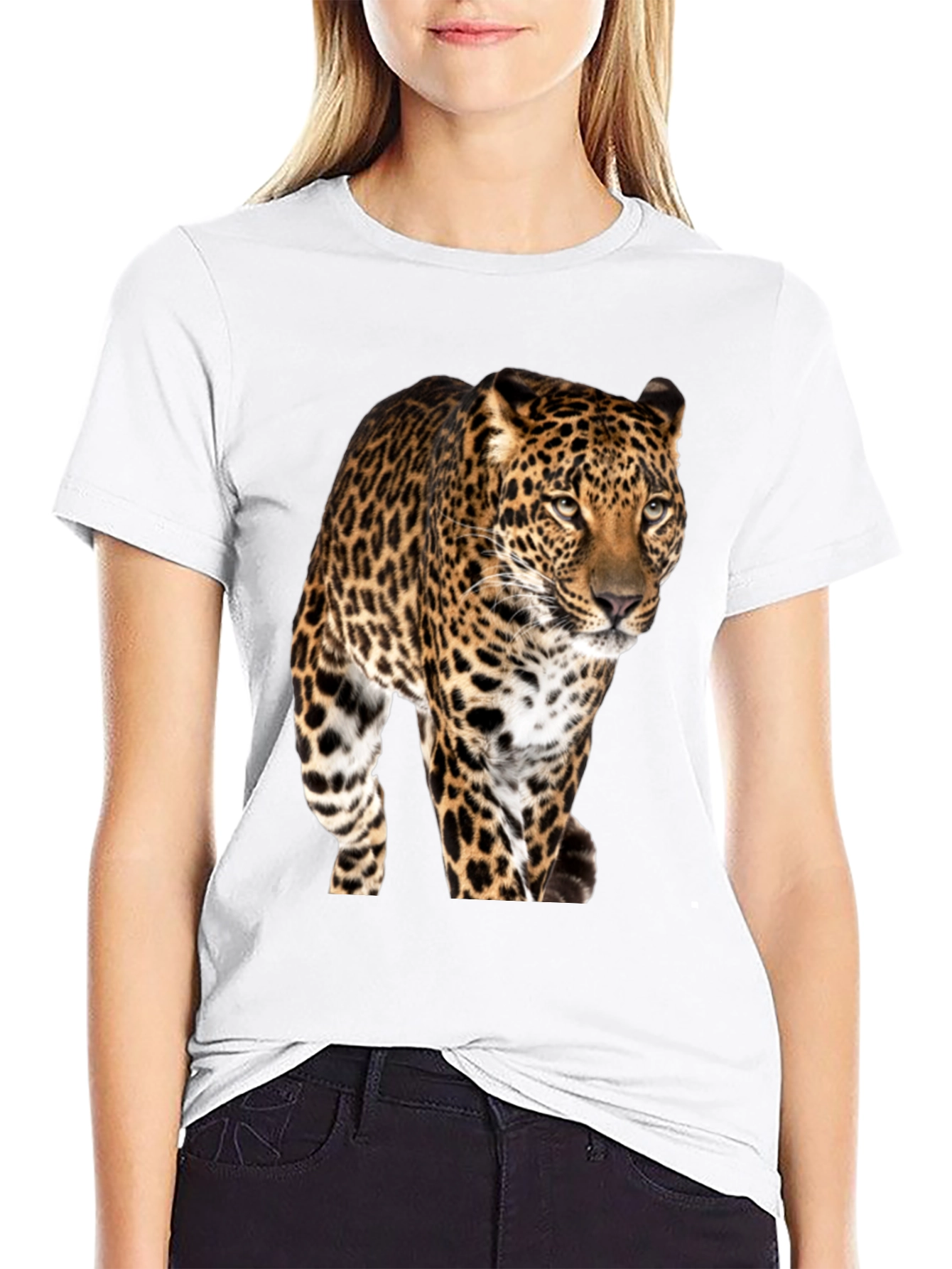 Black Jaguar Graphic Print Black T-Shirt view 9