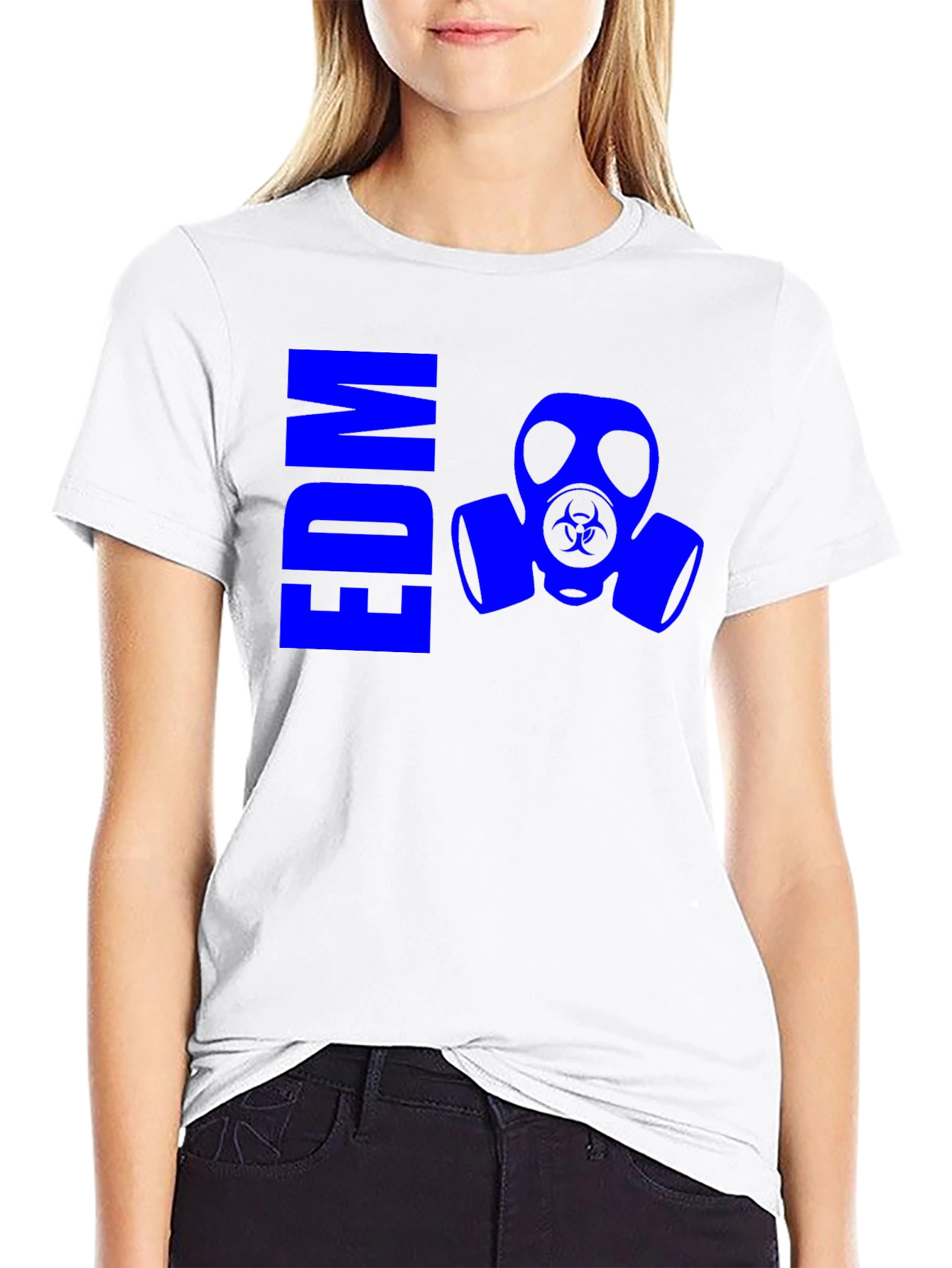 EDM Gas Mask Graphic Tee - Cool Black T-Shirt - 9