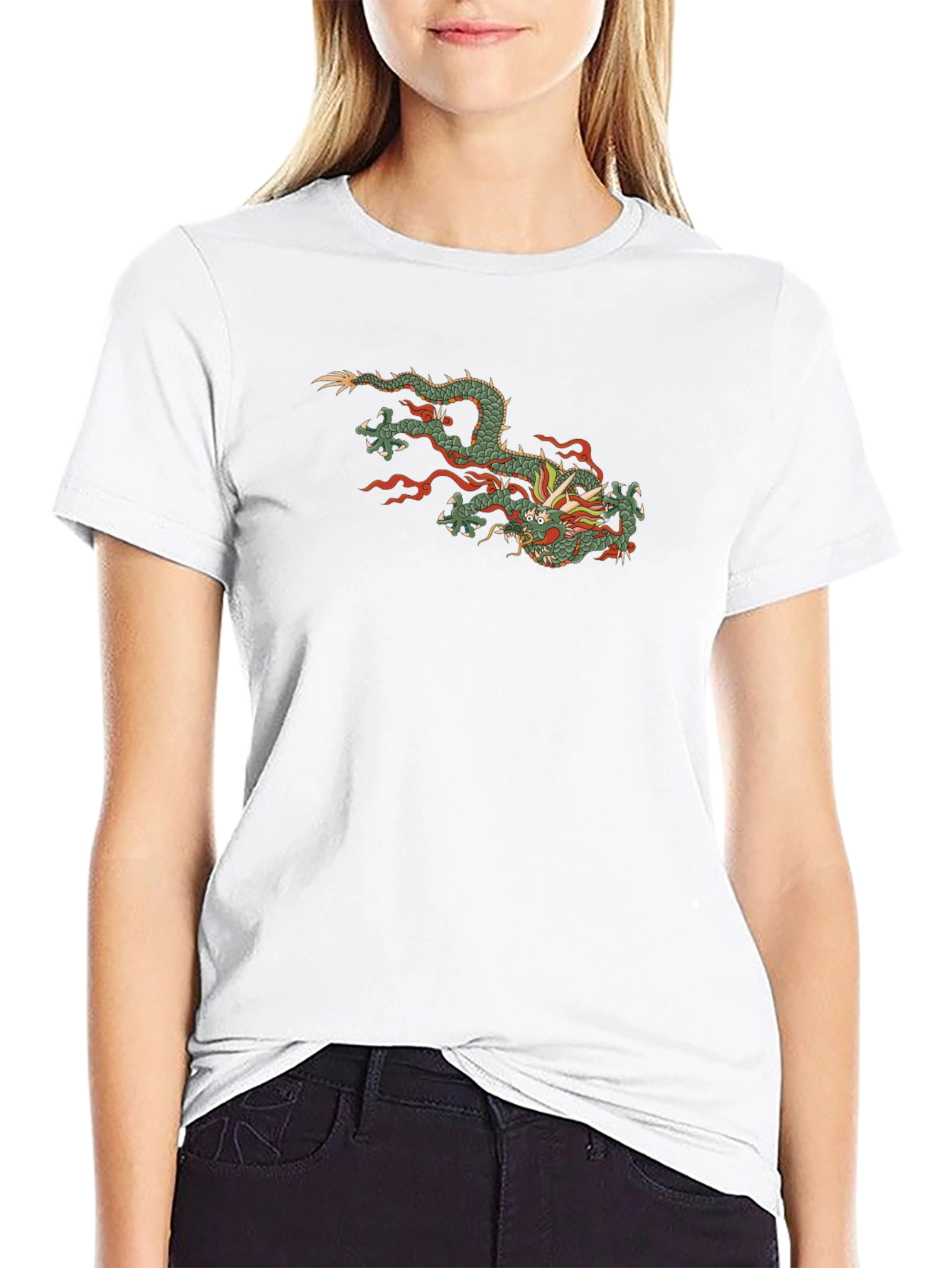 Black Black Dragon Graphic Tee - Stylish Casual Wear view 9