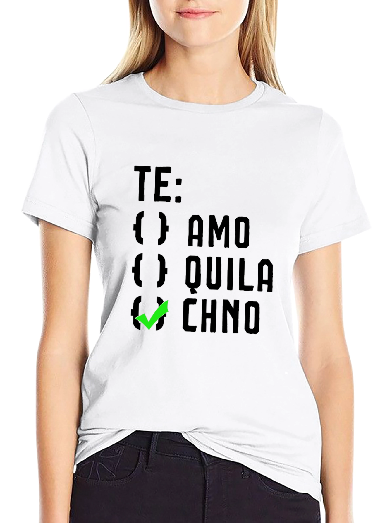Black Te Amo Chino Graphic Tee - Black view 9