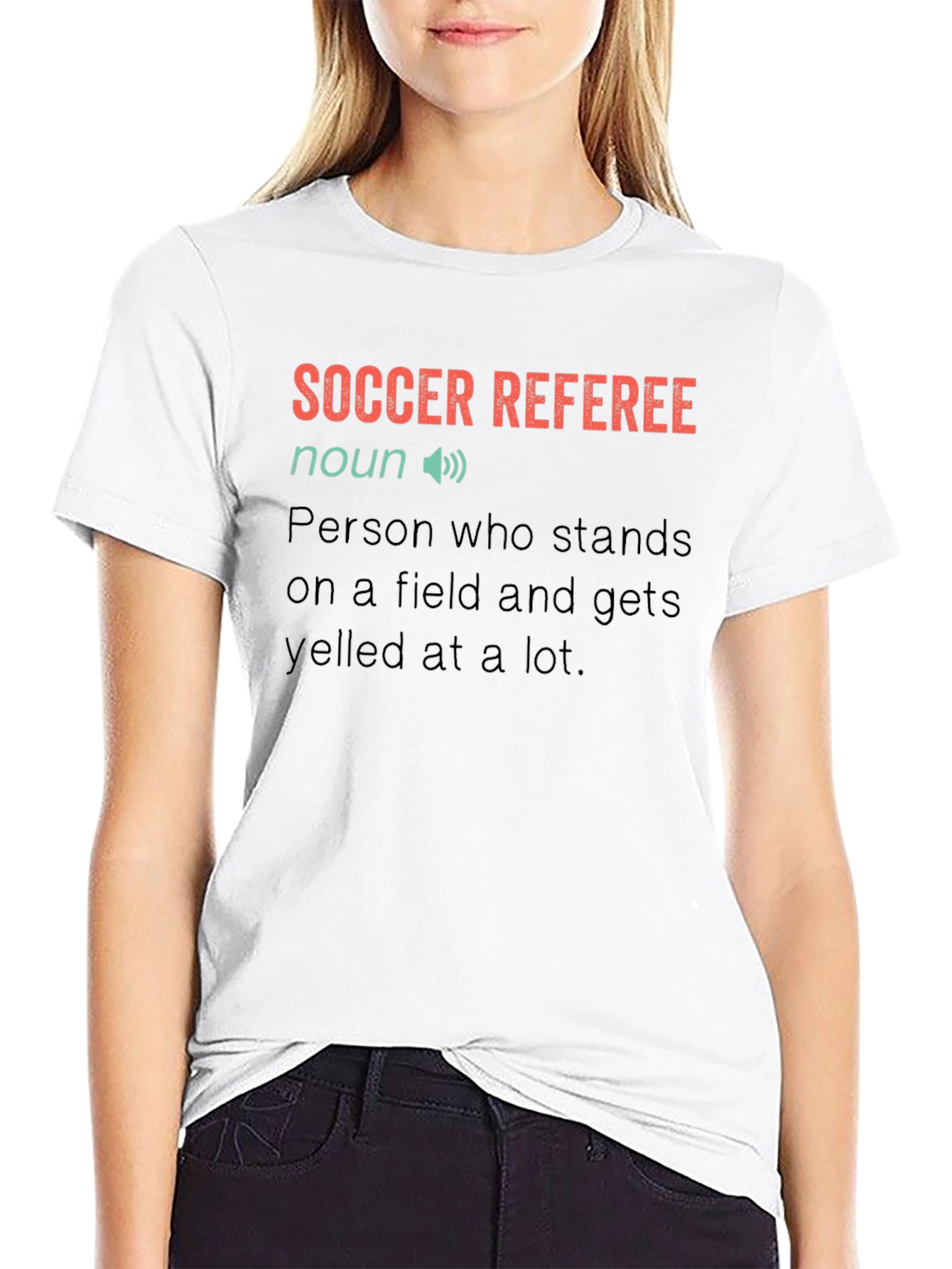 Black Soccer Referee Definition T-Shirt view 9