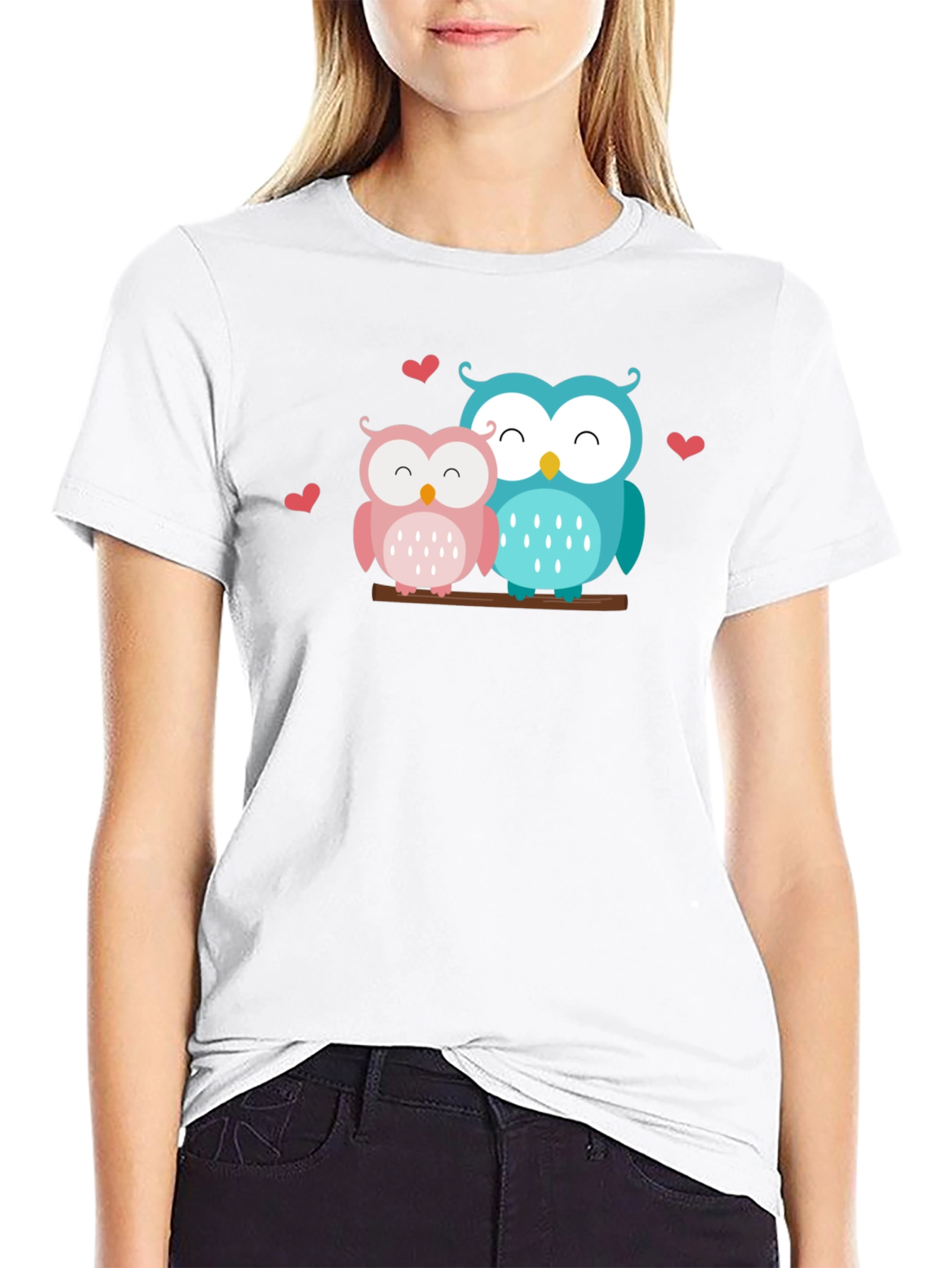 Black Owl Love T-Shirt view 9