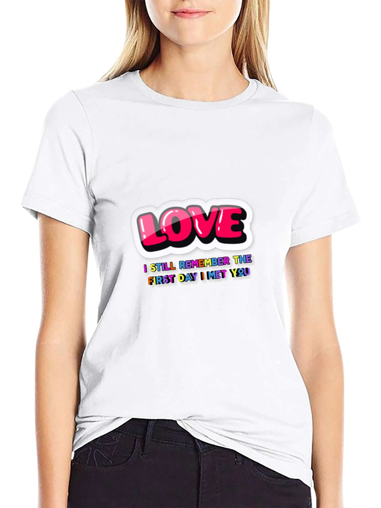Black Love First Day I Met You Black Graphic Tee view 9