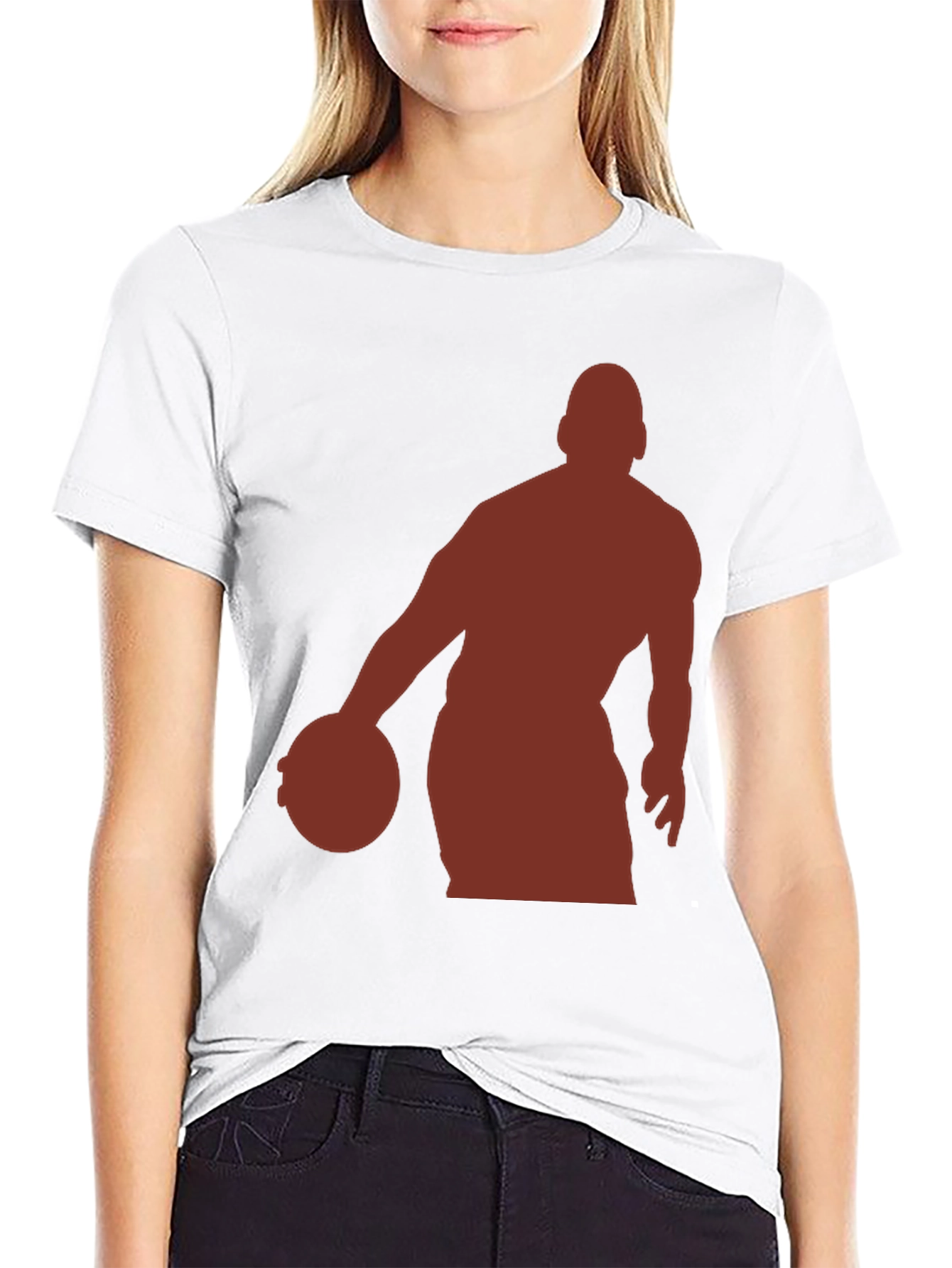 Black Basketball Silhouette Graphic Tee - Stylish Men's T-Shirt view 9