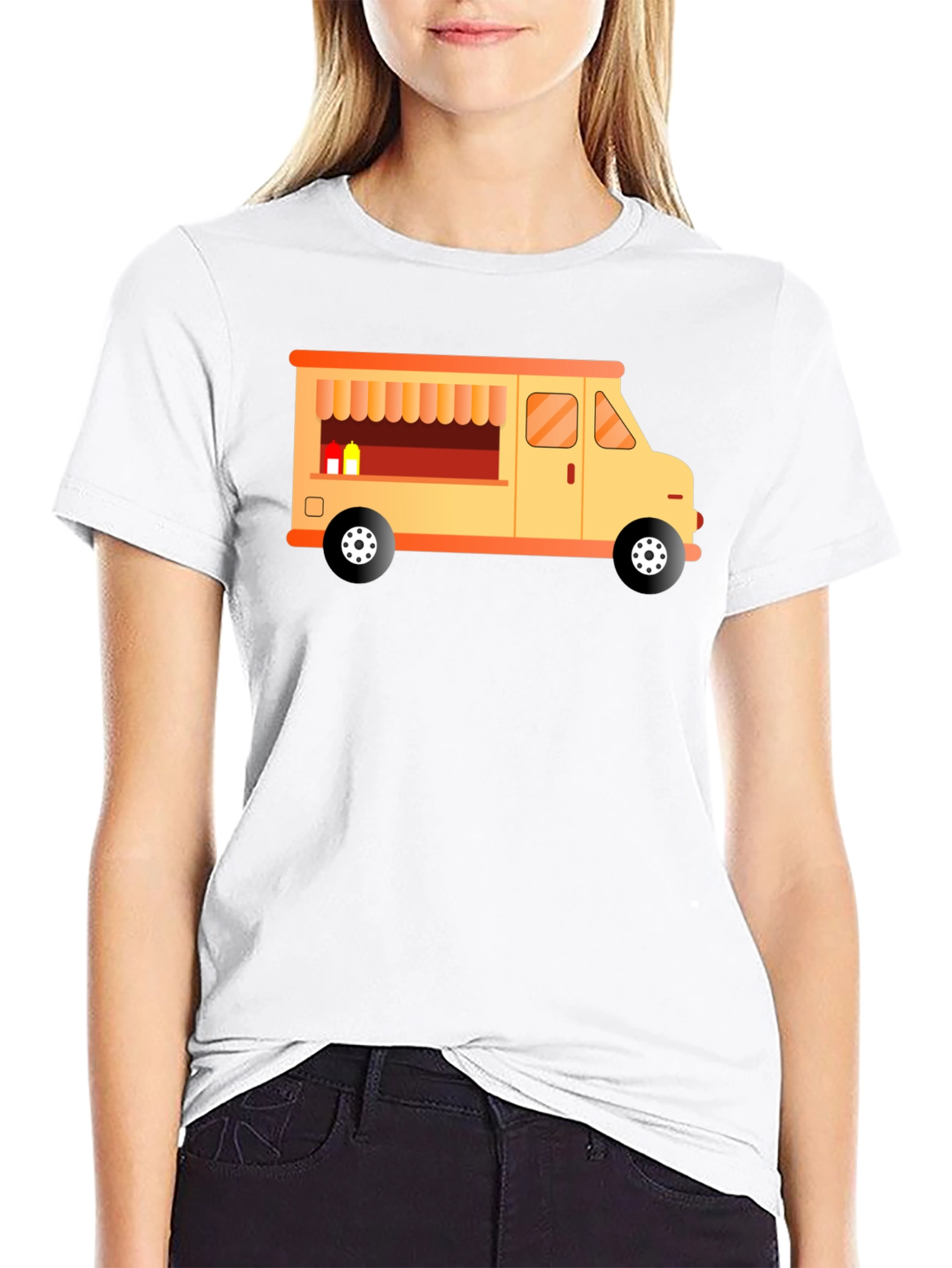 Black Food Truck Graphic Tee - Black view 9
