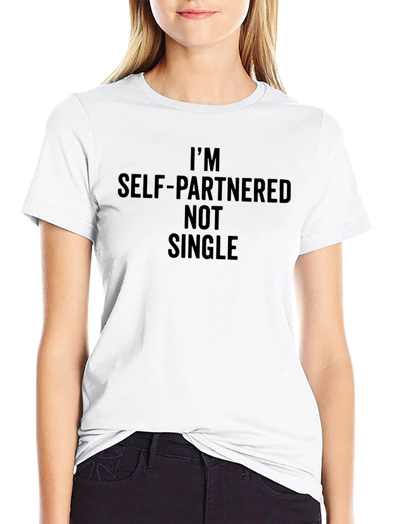 Black Self-Partnered T-Shirt: Unique & Stylish view 9