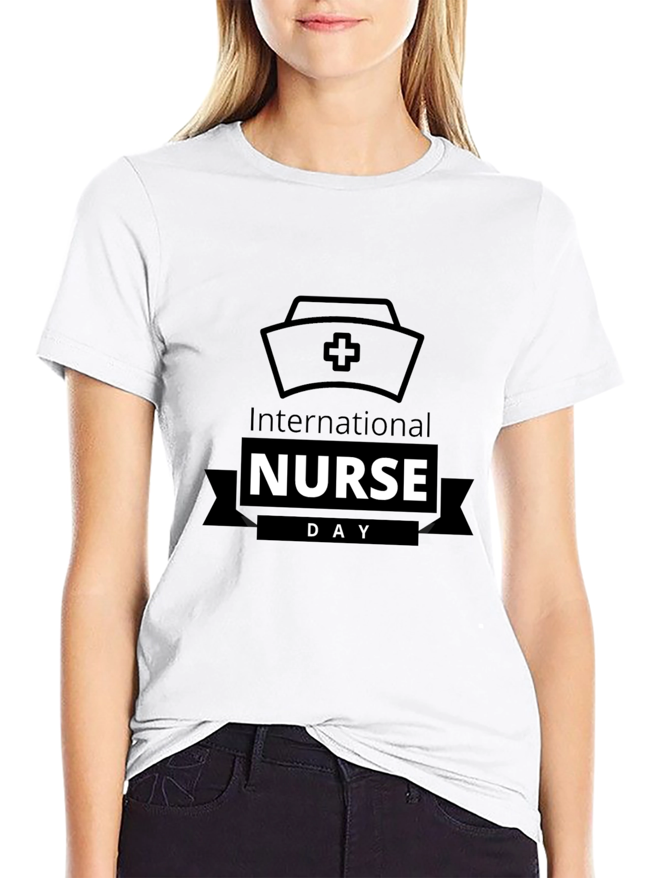 Black International Nurse Day Black T-Shirt view 9