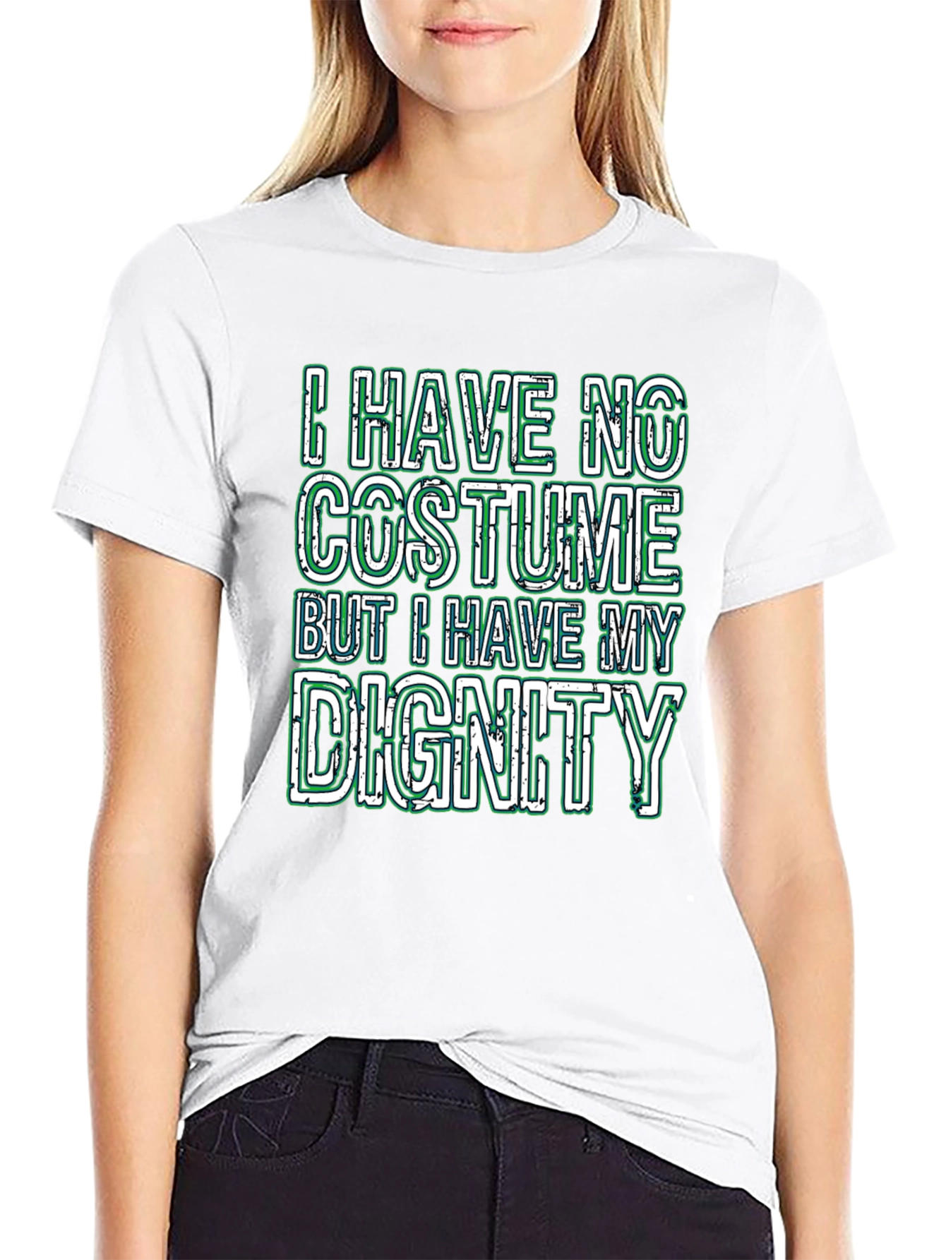 Black Funny "I Have No Costume" Graphic T-Shirt view 9