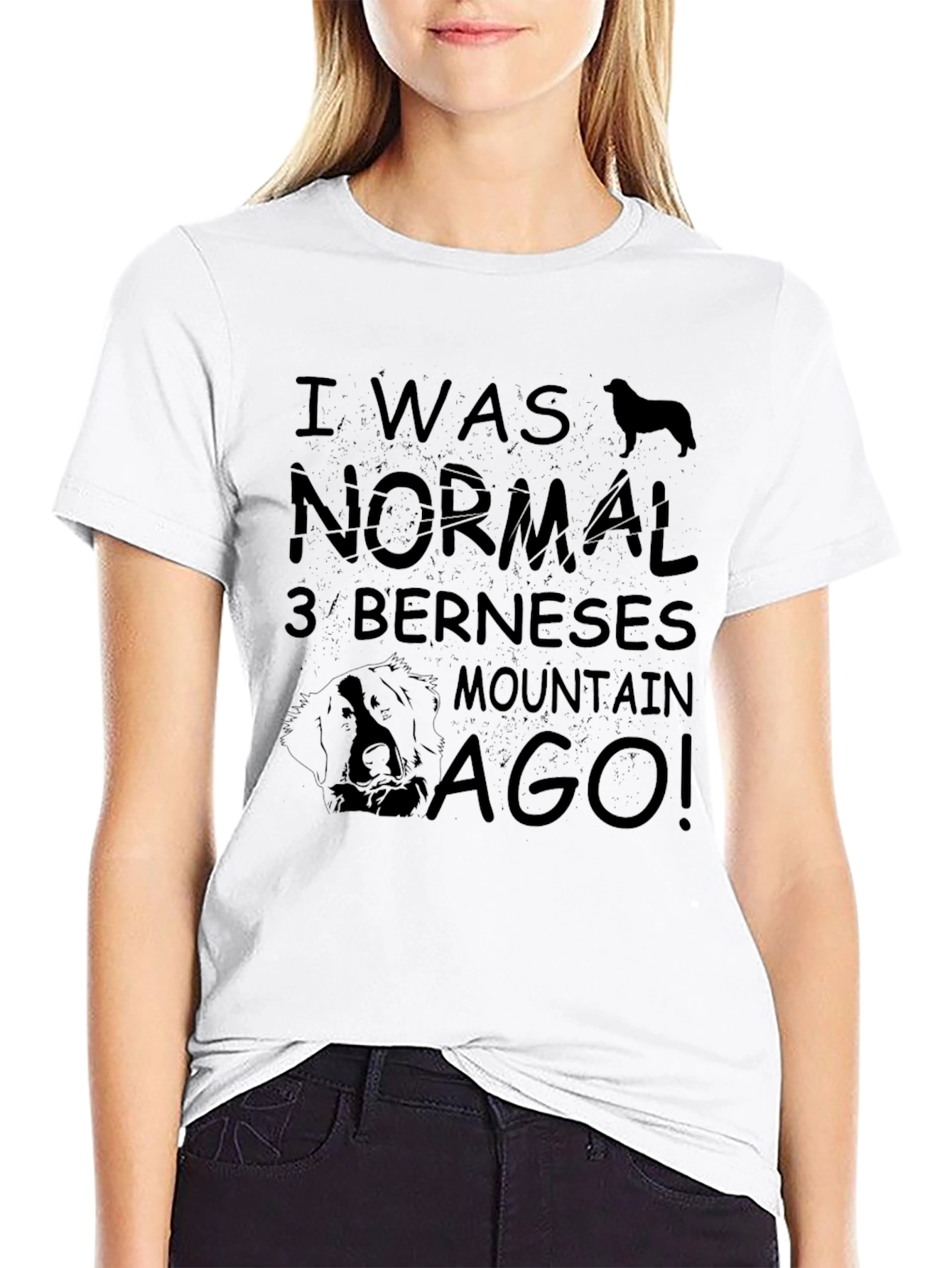 Black Funny Bernese Mountain Dog T-Shirt view 9