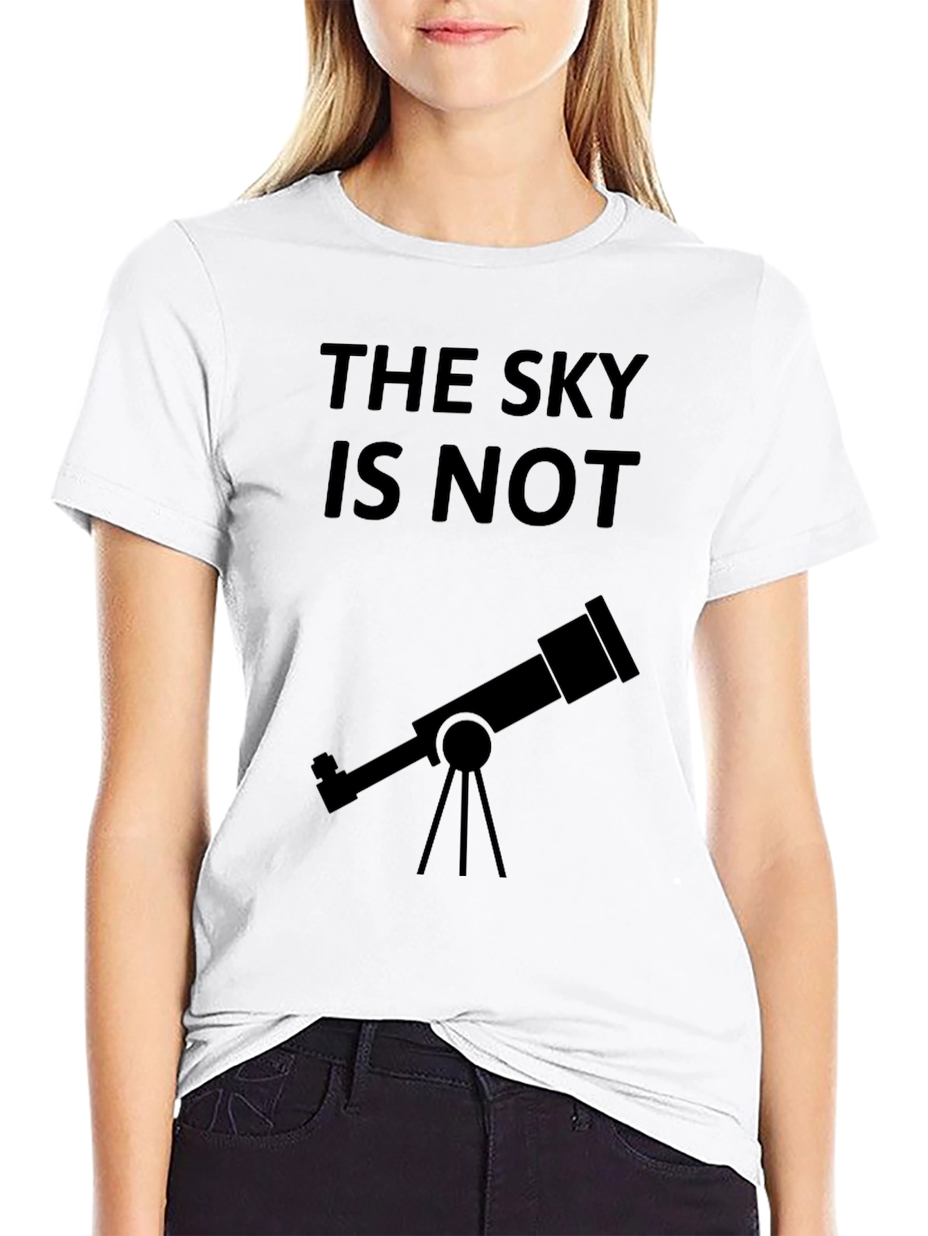 Black The Sky Is Not Telescope T-Shirt view 9