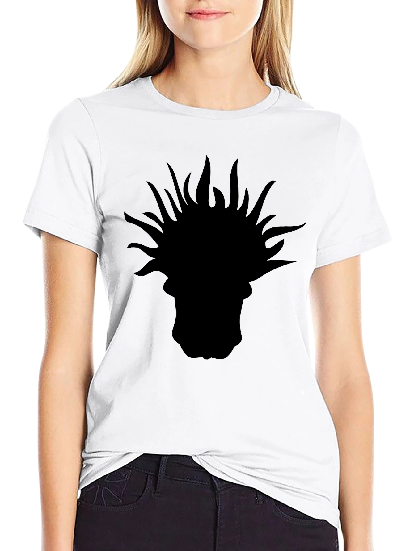 Black Silhouette Graphic Tee - Unique Design view 9