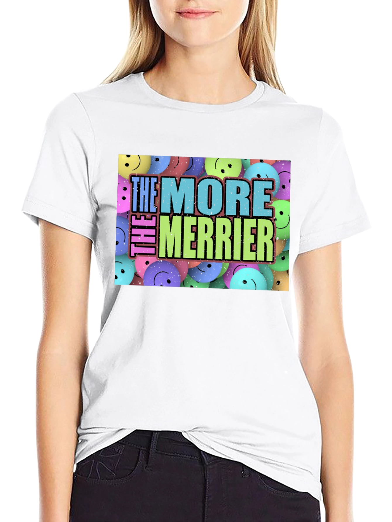 Black The More The Merrier Graphic T-Shirt view 9