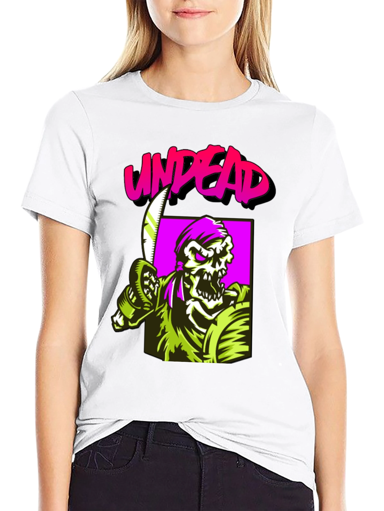 Black Undead Graphic Tee - Black Cotton Shirt view 9
