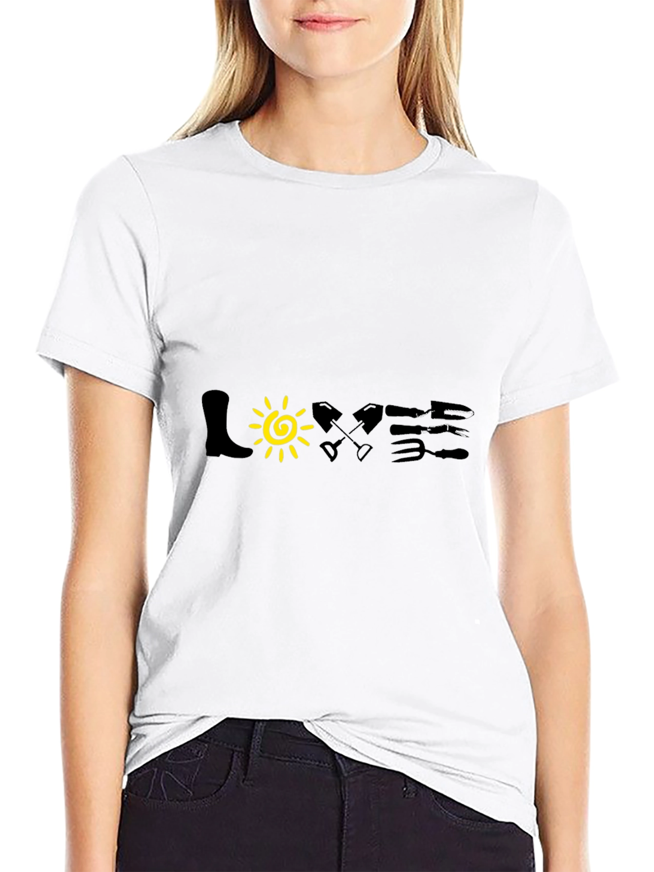 Black Gardening Lover T-Shirt - Black view 9