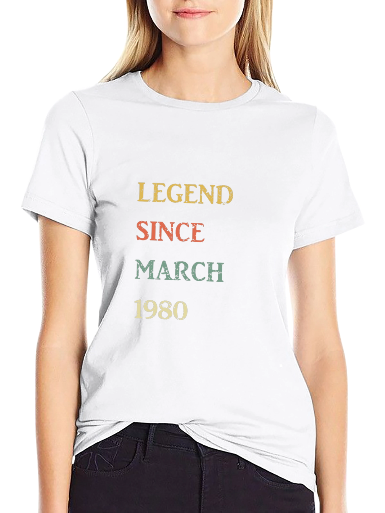 Black Legend Since March 1980 - Men's Graphic Tee view 9