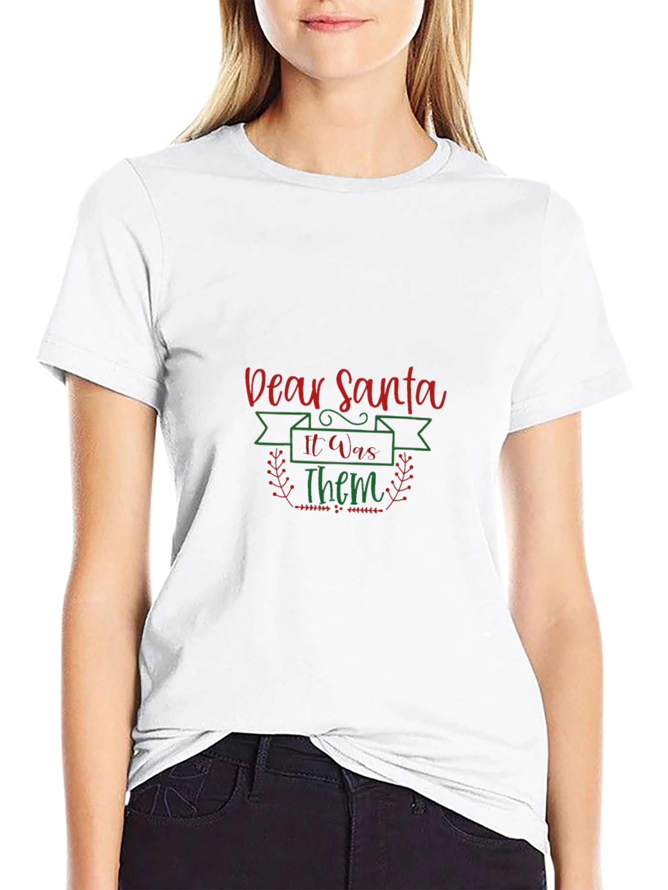 Dear Santa It Was Them Graphic Tee - Christmas Holiday T-Shirt - 9