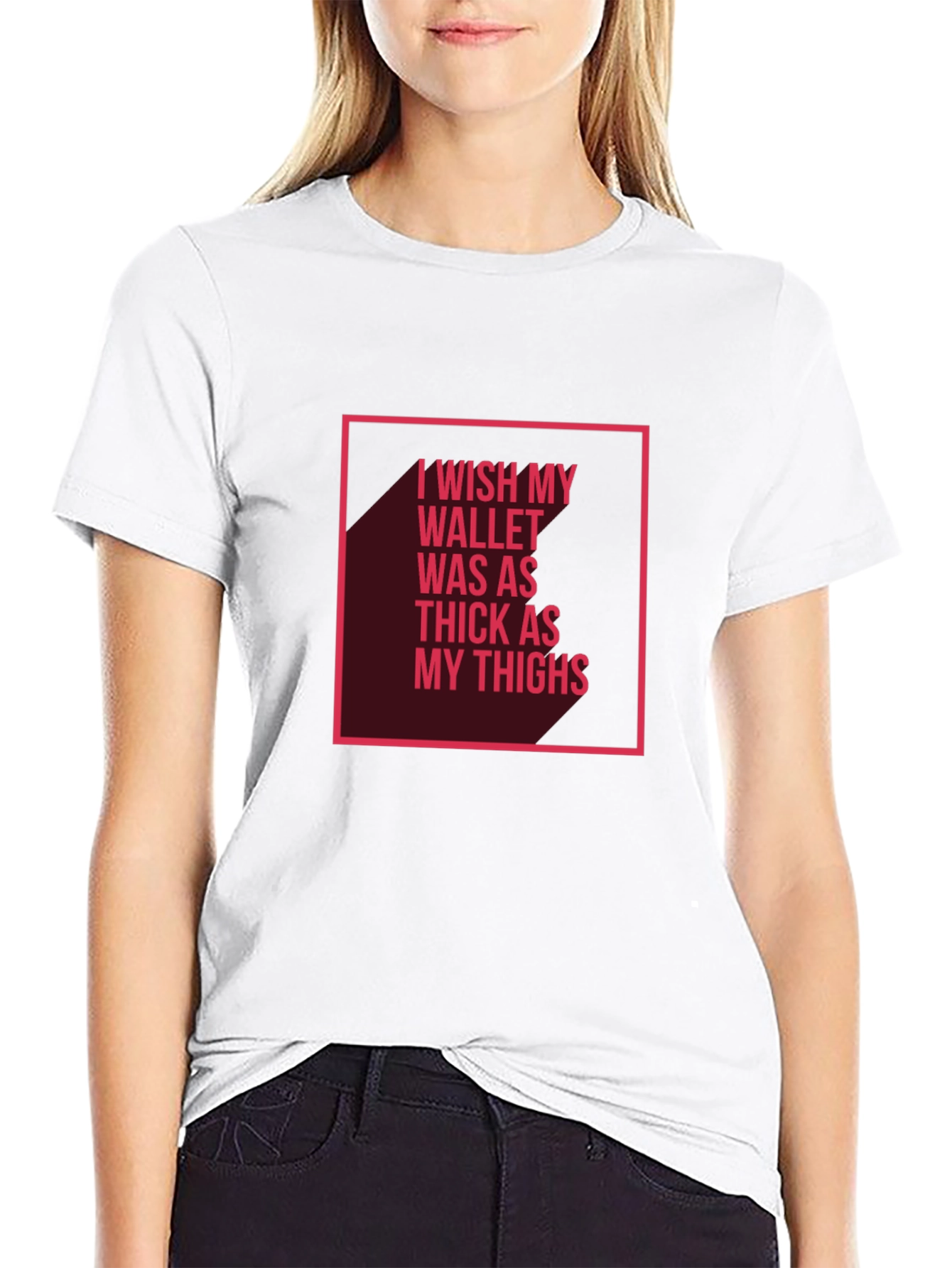 Black Wish My Wallet Was as Thick T-Shirt view 9