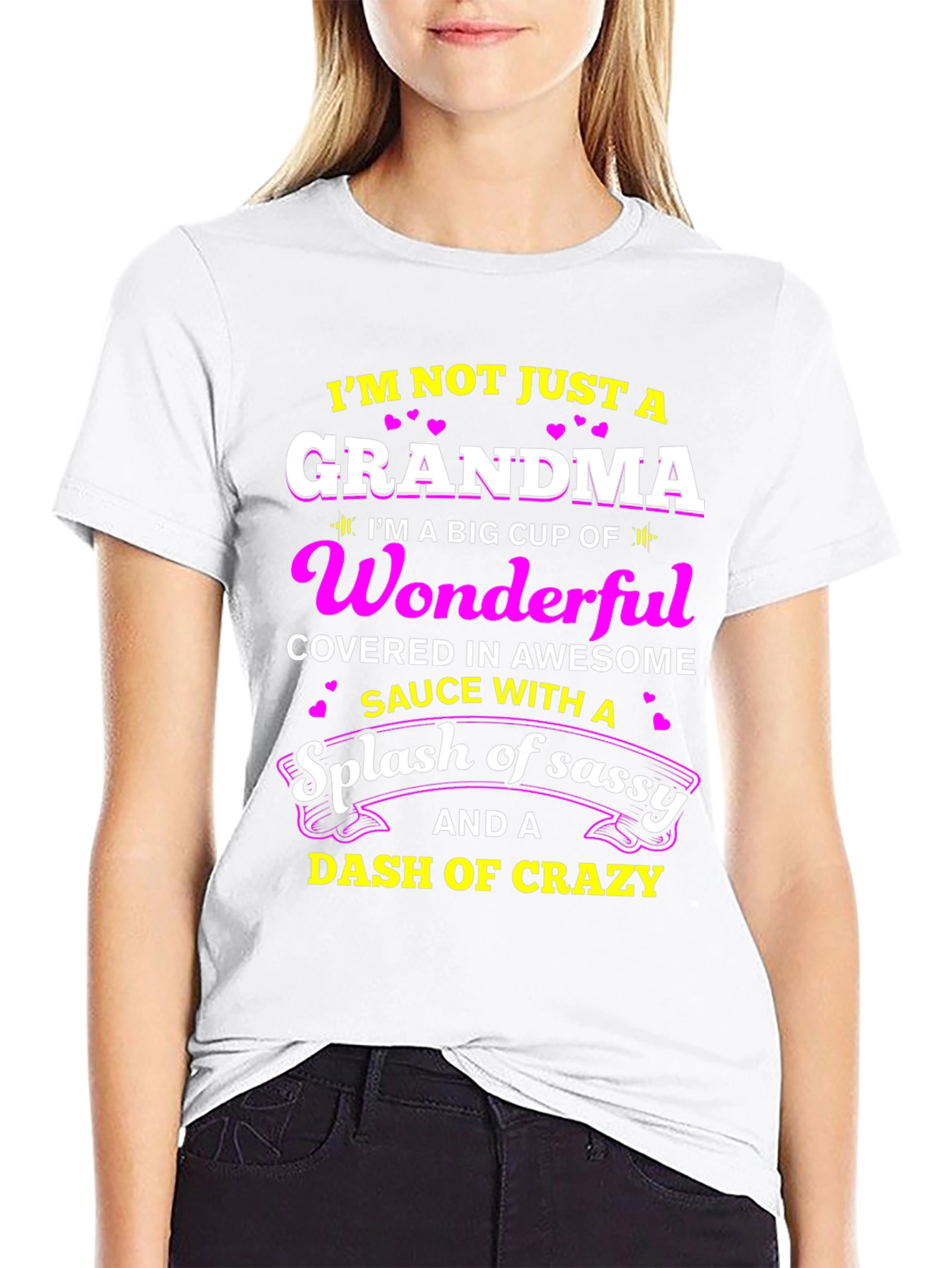 Black Grandma T-Shirt: Wonderful, Sassy, Crazy view 9