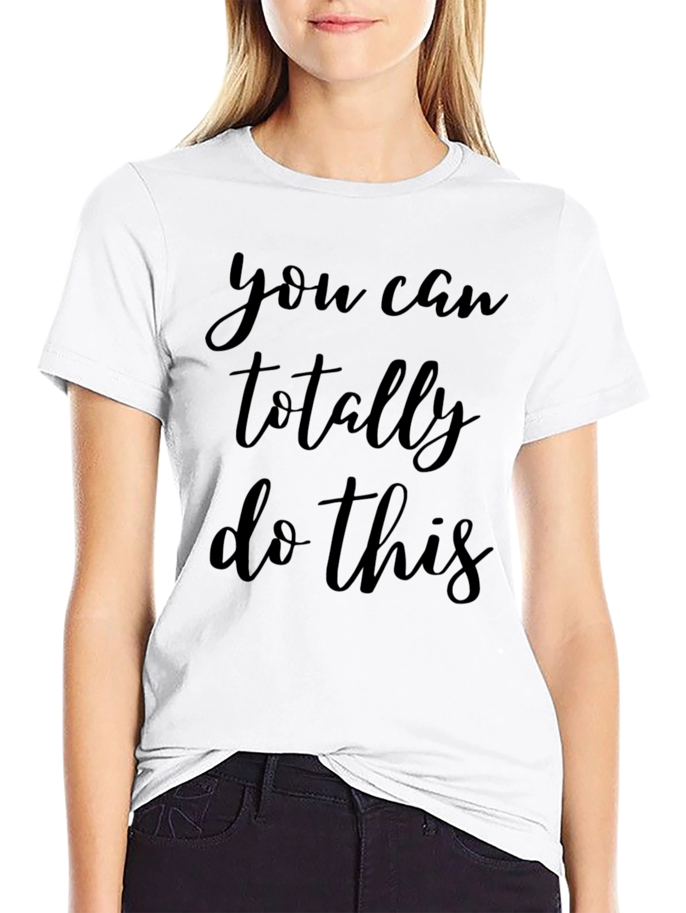 Black Motivational Black T-Shirt - You Can Do This! view 9