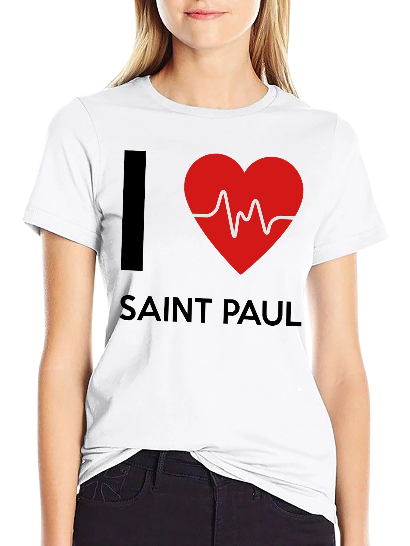 Black I Love Saint Paul Graphic Tee - Unisex view 9