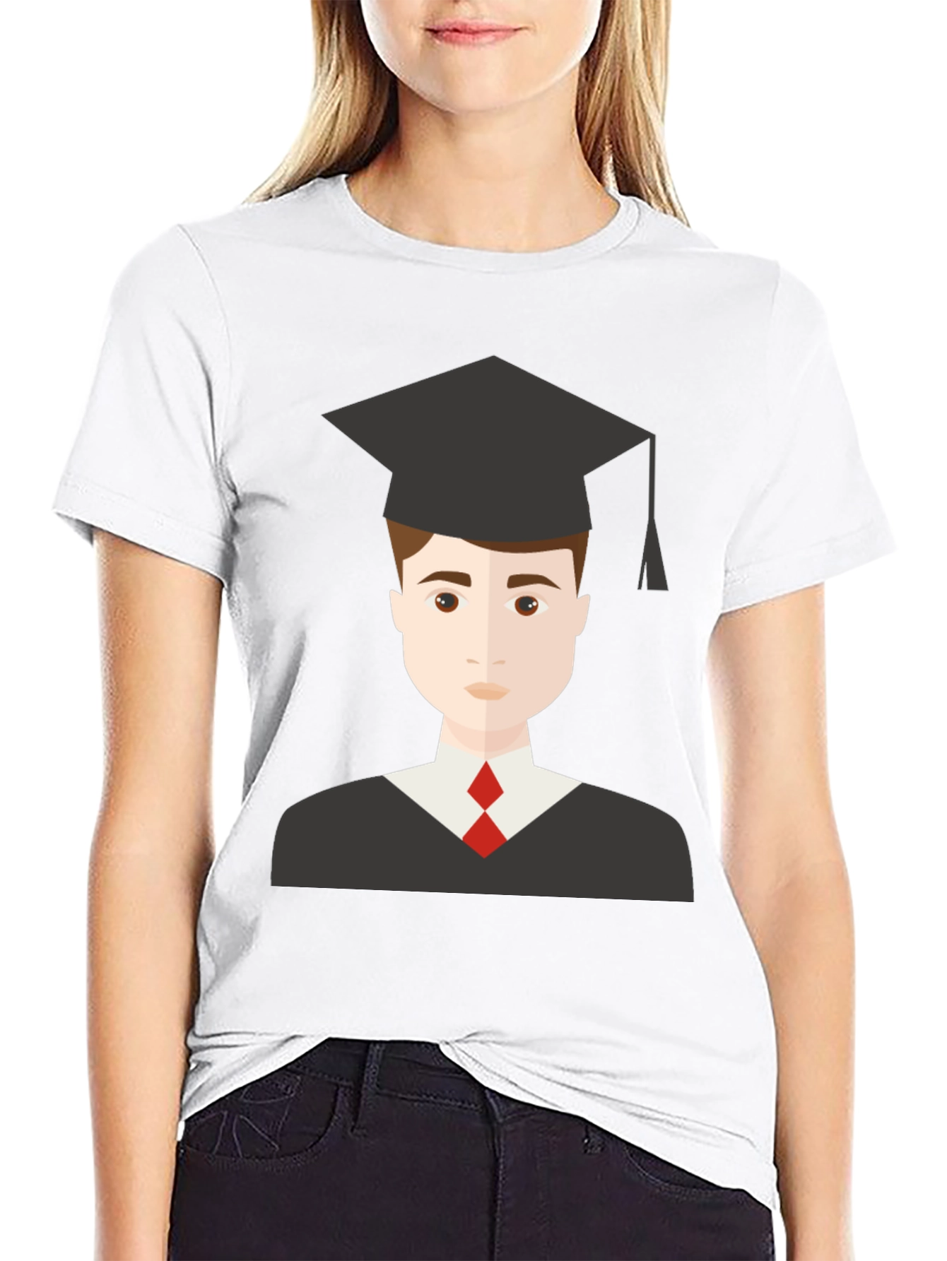 Black Graduation Graphic Tee - Black T-Shirt view 9