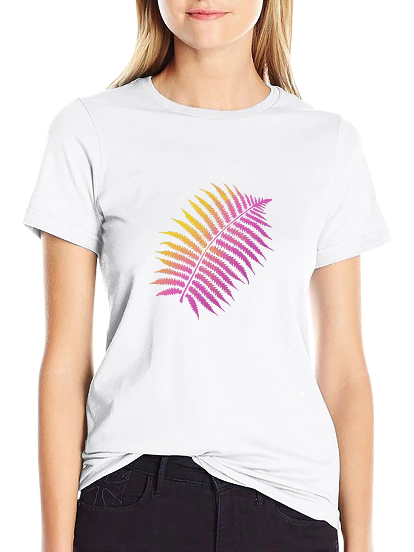 Black Fern Graphic Black T-Shirt view 9