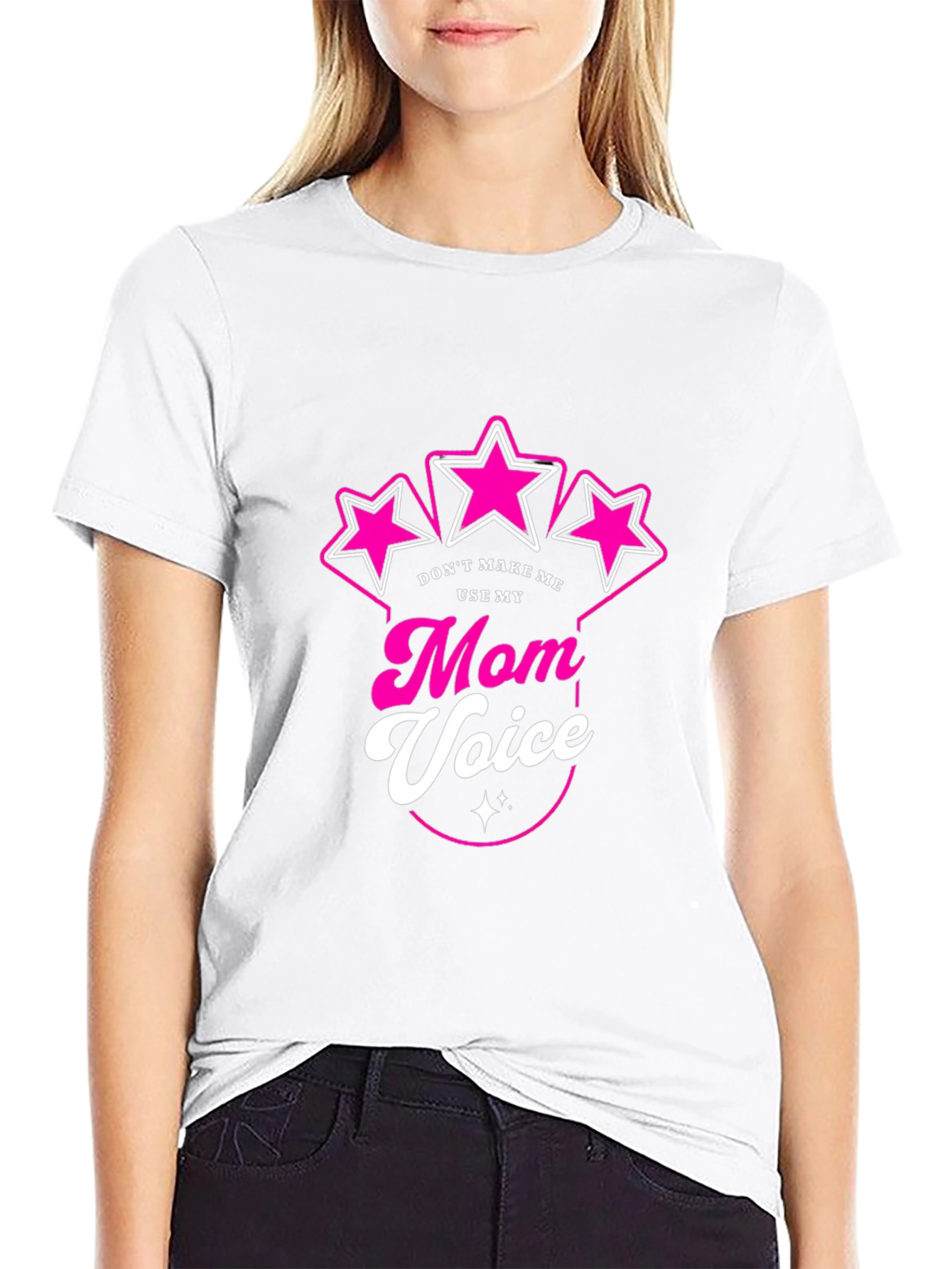 Black Don't Make Me Use My Mom Voice Black T-Shirt view 9