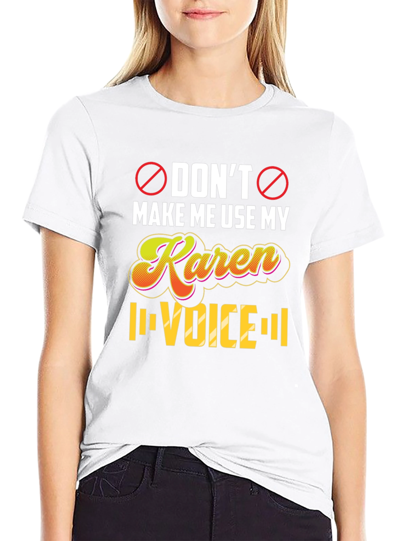 Black Don't Make Me Use My Karen Voice T-Shirt view 9