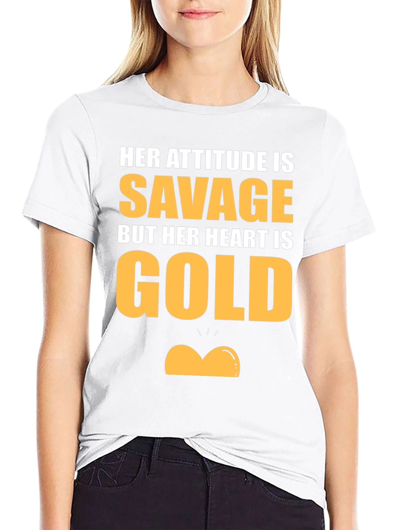 Black Savage Heart of Gold Graphic T-Shirt view 9