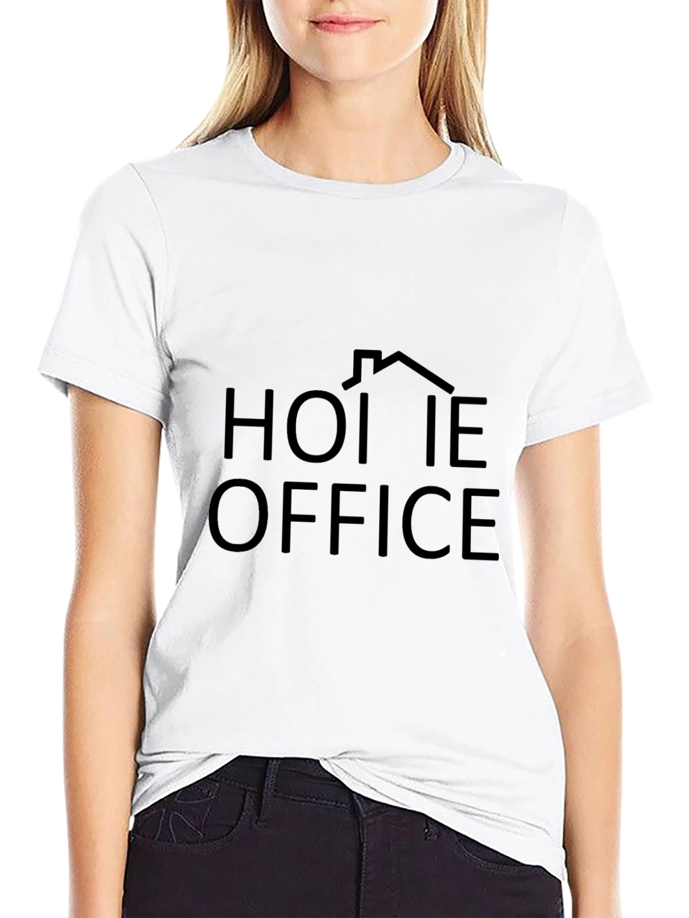 Black Home Office Graphic Tee - Work From Home Comfort view 9