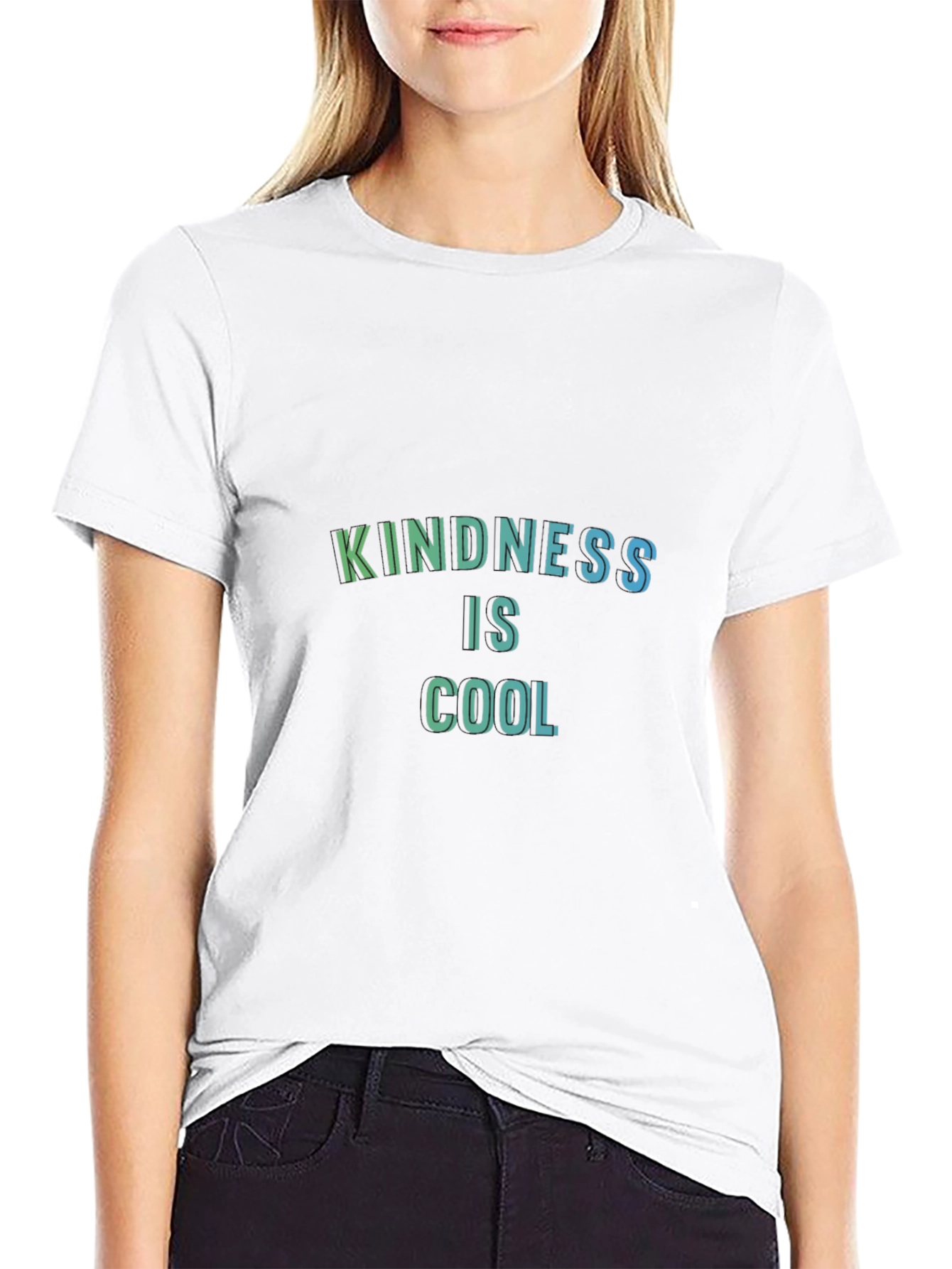 Black Kindness is Cool T-Shirt - Trendy Graphic Tee view 9