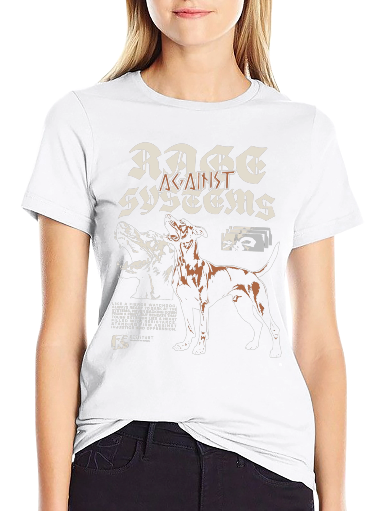 Black Rage Against Systems Graphic T-Shirt - Black view 9
