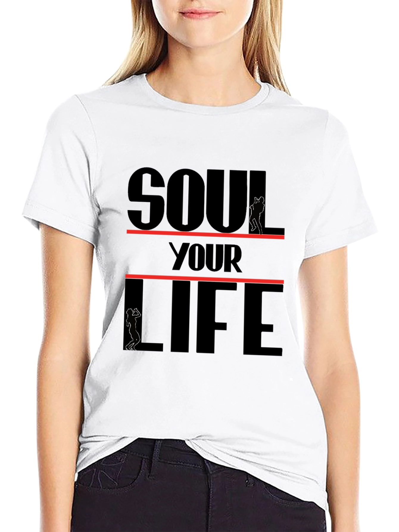 Black Soul Your Life Black Graphic Tee view 9